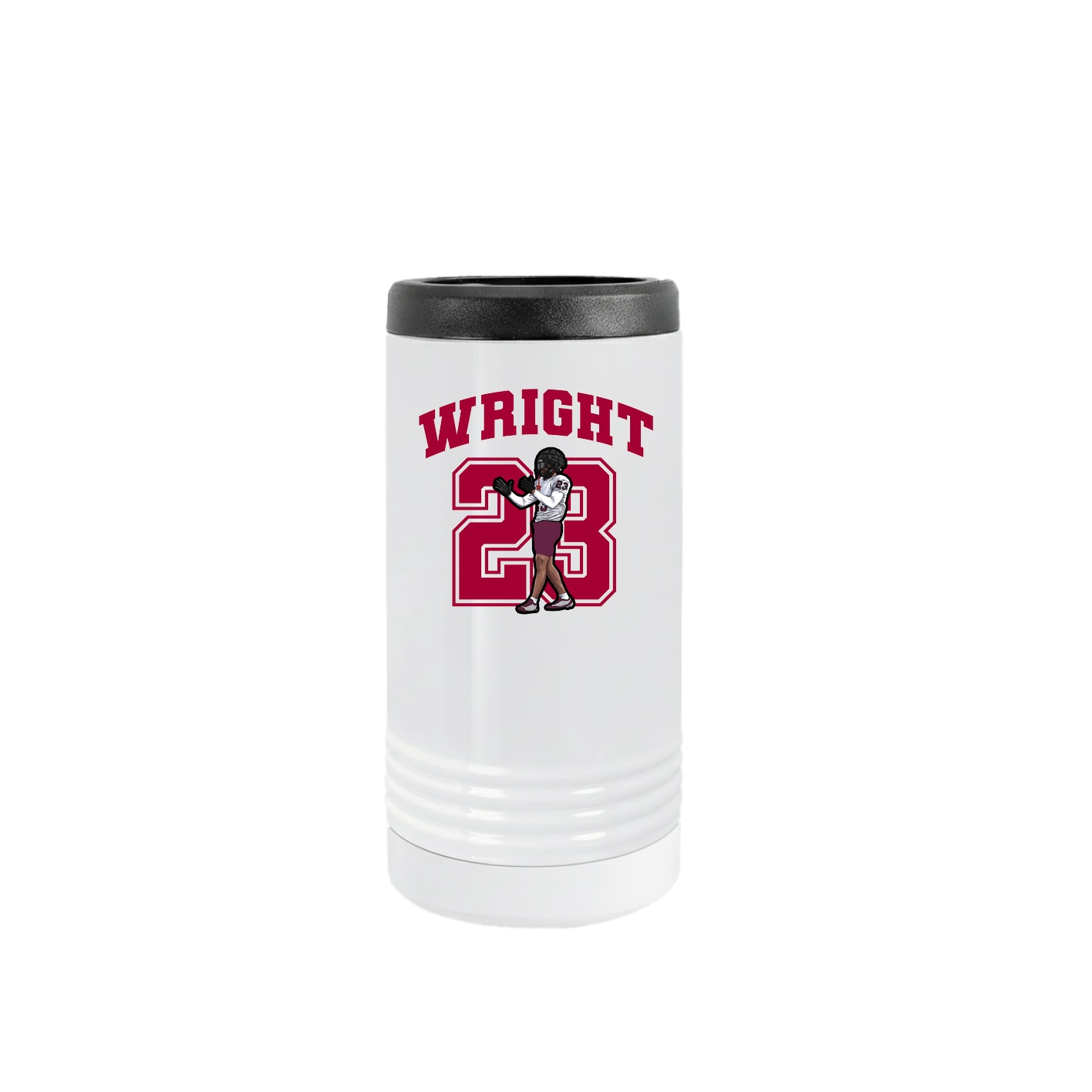 Slim Beverage Holder — Number in White