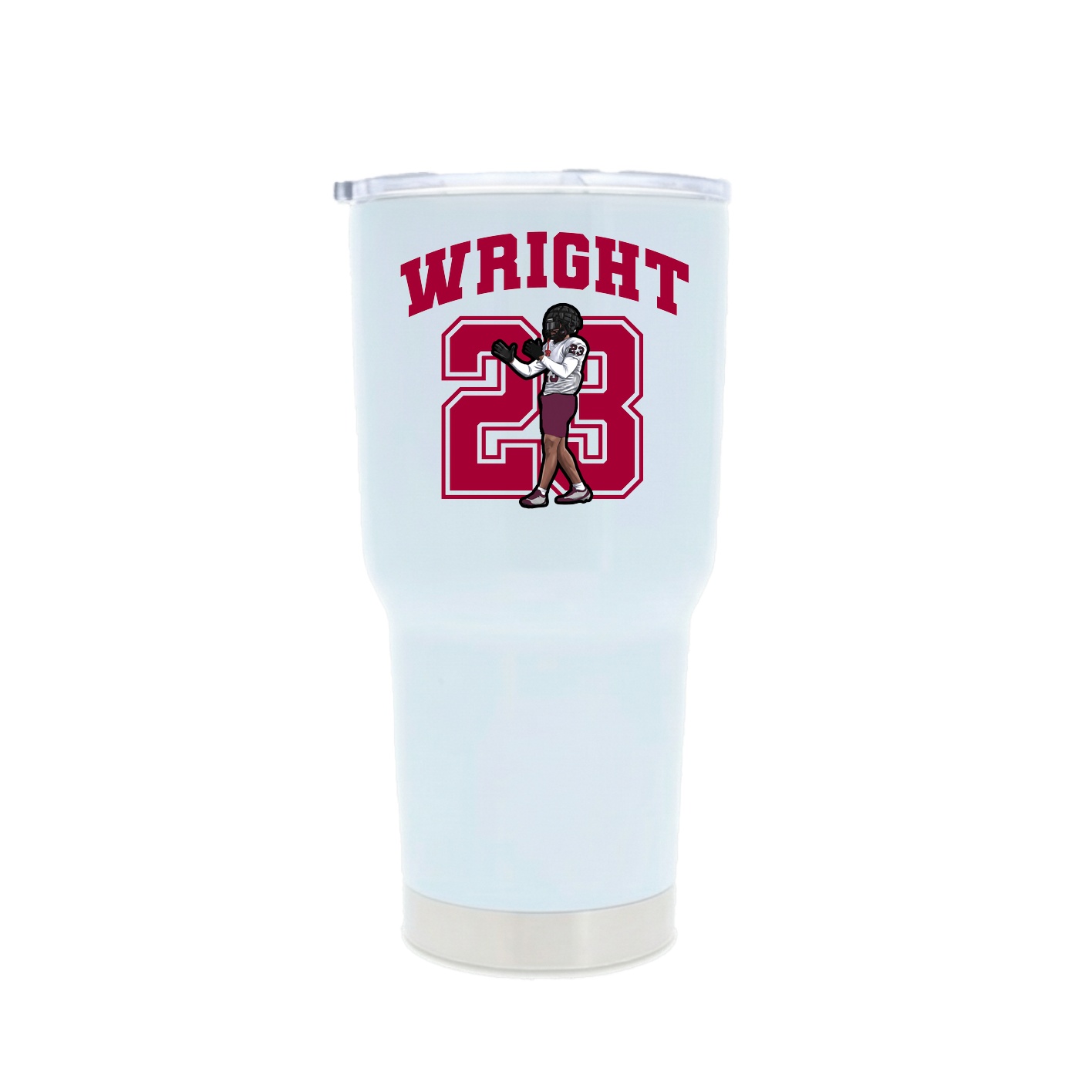 30oz Stainless Steel Tumbler — Number in White
