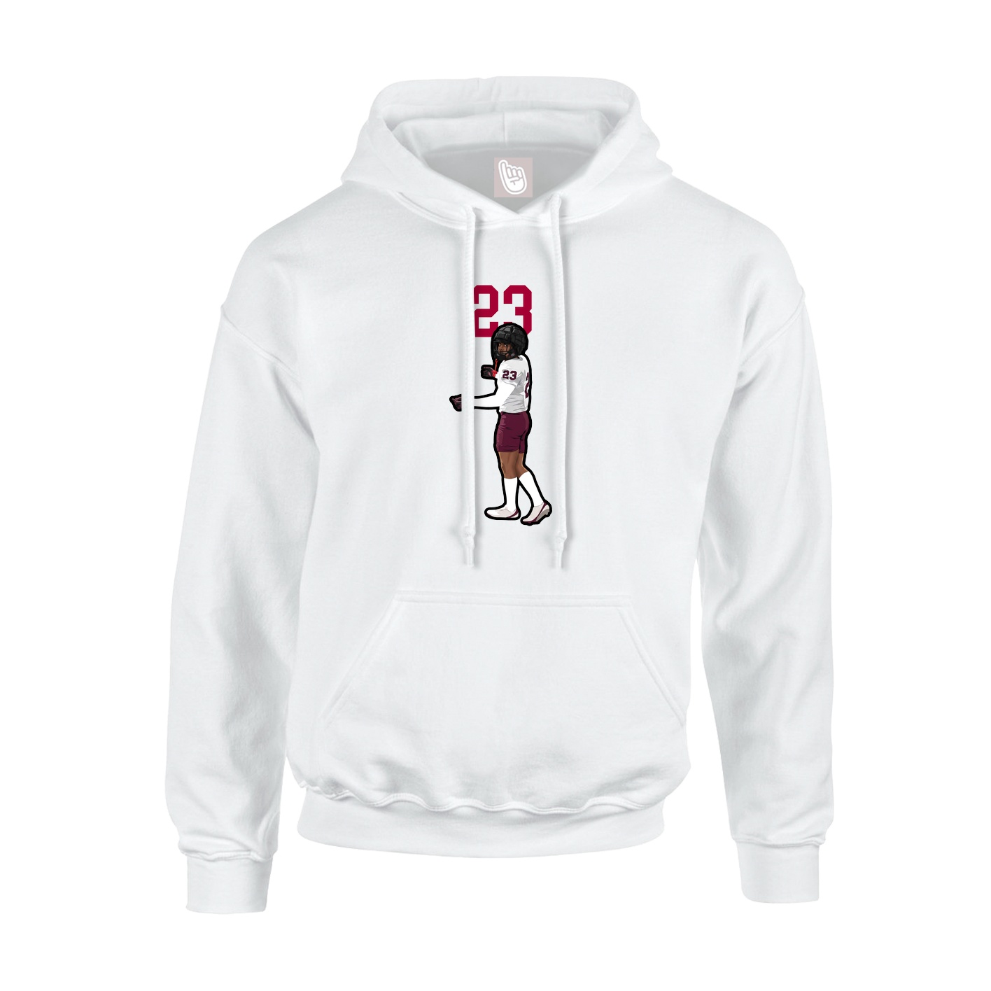 Hoodie — Number Top in White