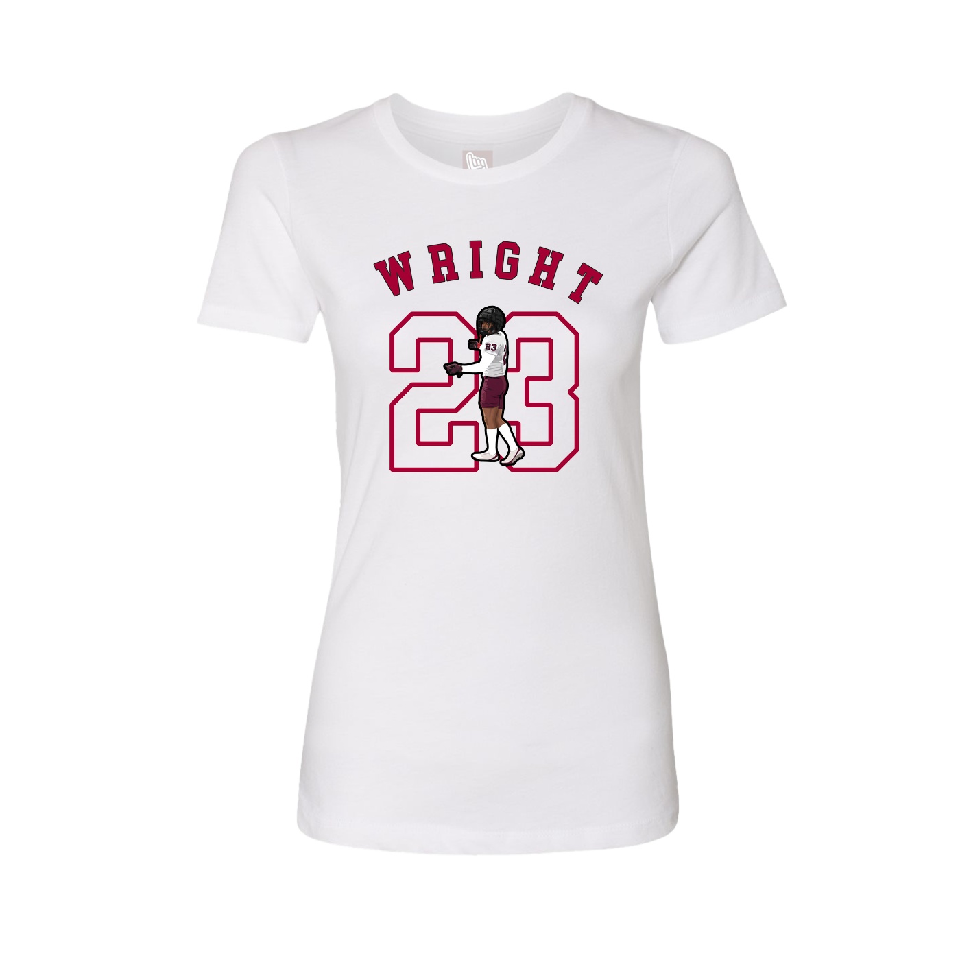Fitted Women's Tee — Shirsey Arch in White