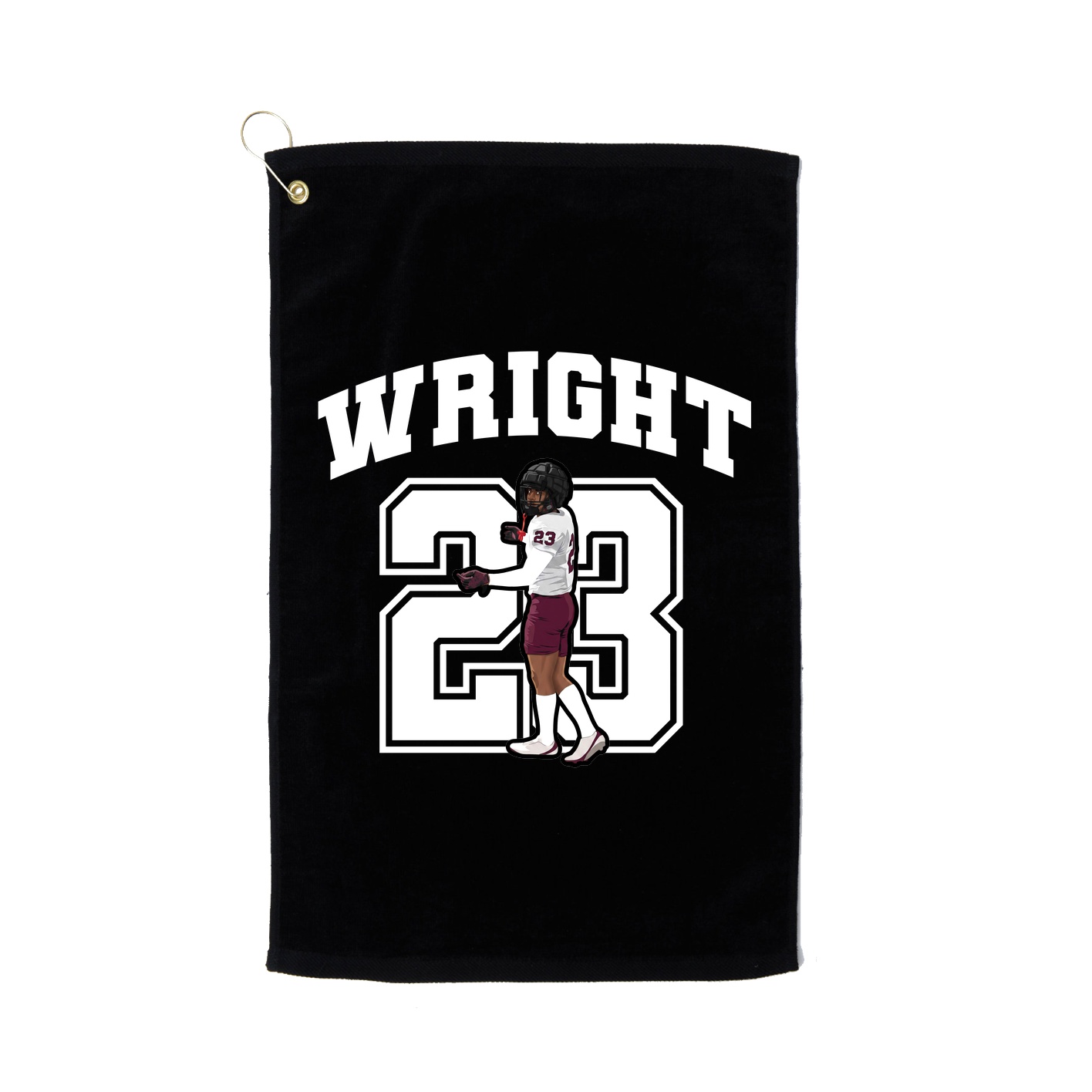 Golf Towel — Number in Black