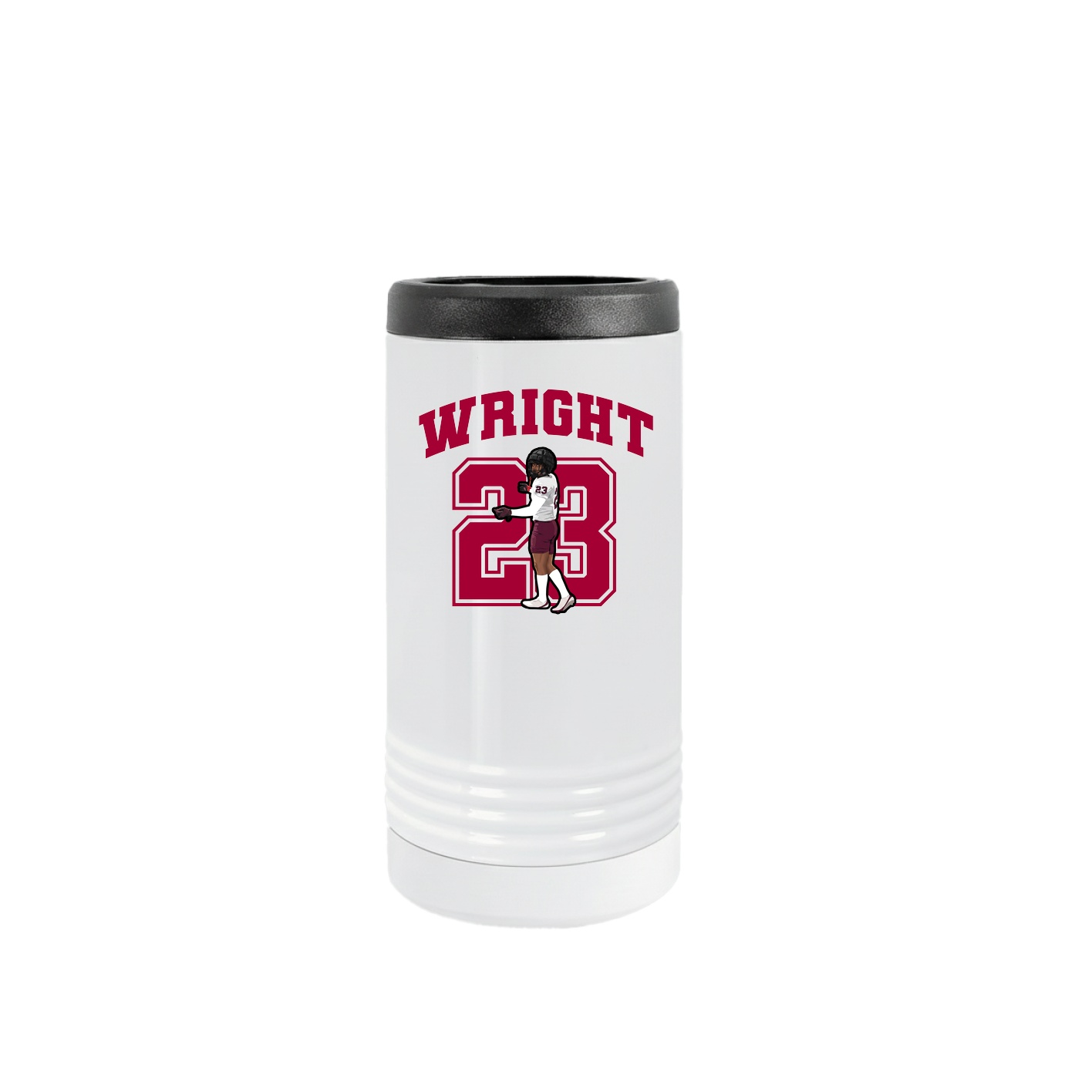 Slim Beverage Holder — Number in White