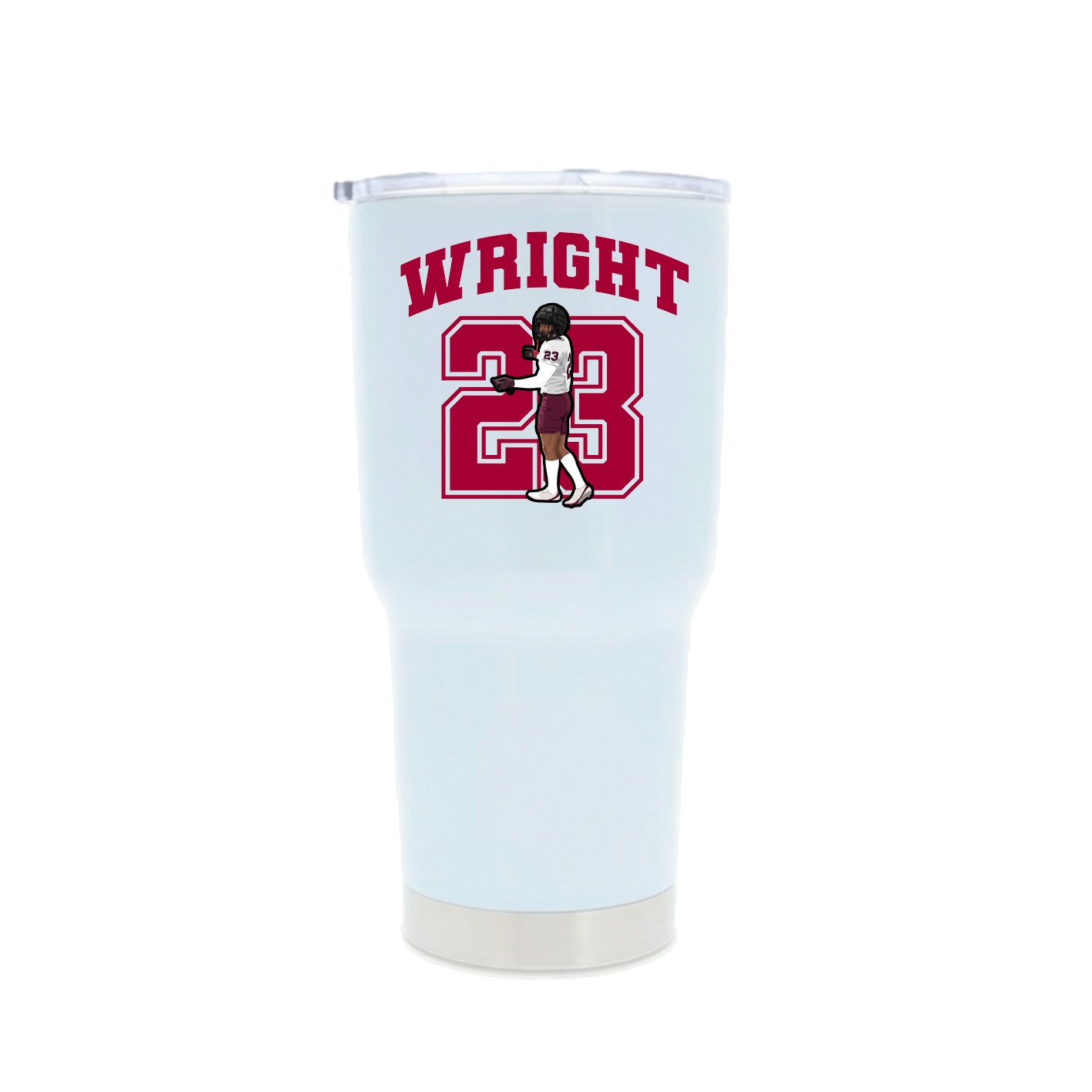 30oz Stainless Steel Tumbler — Number in White