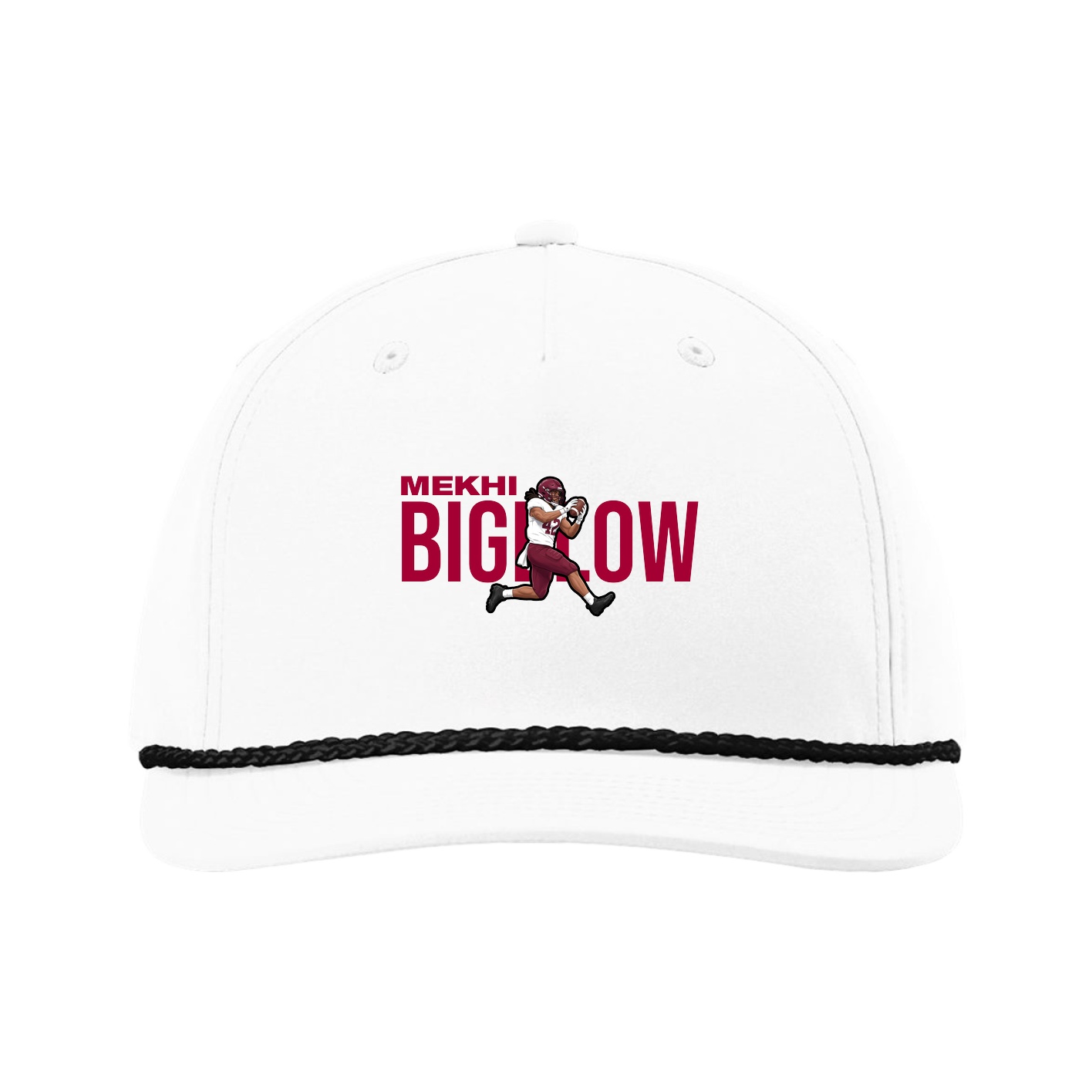Five-Panel Classic Rope Cap — Player Name in White