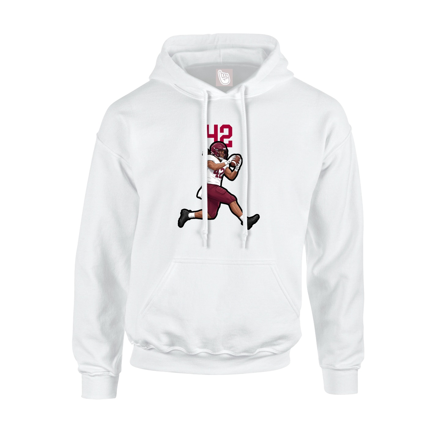 Hoodie — Number Top in White