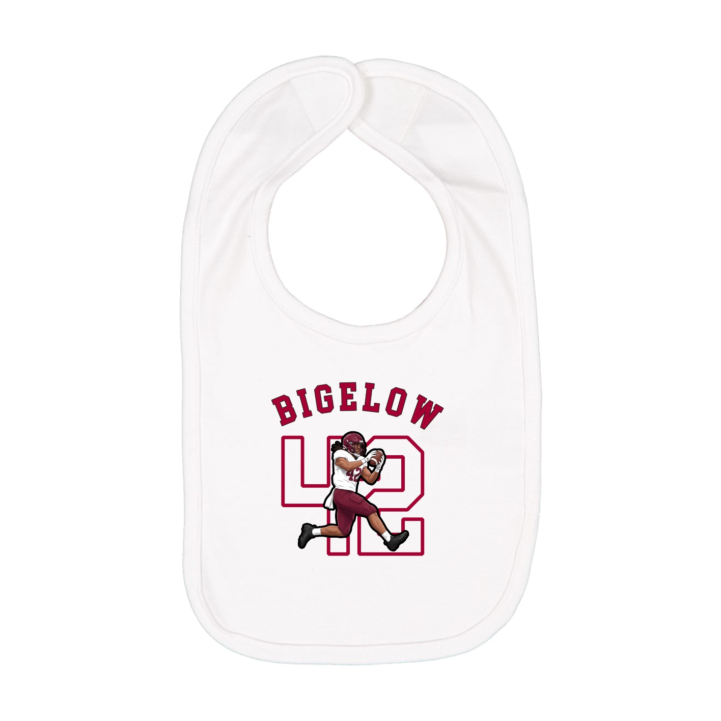 Infant Bib — Shirsey Arch in White