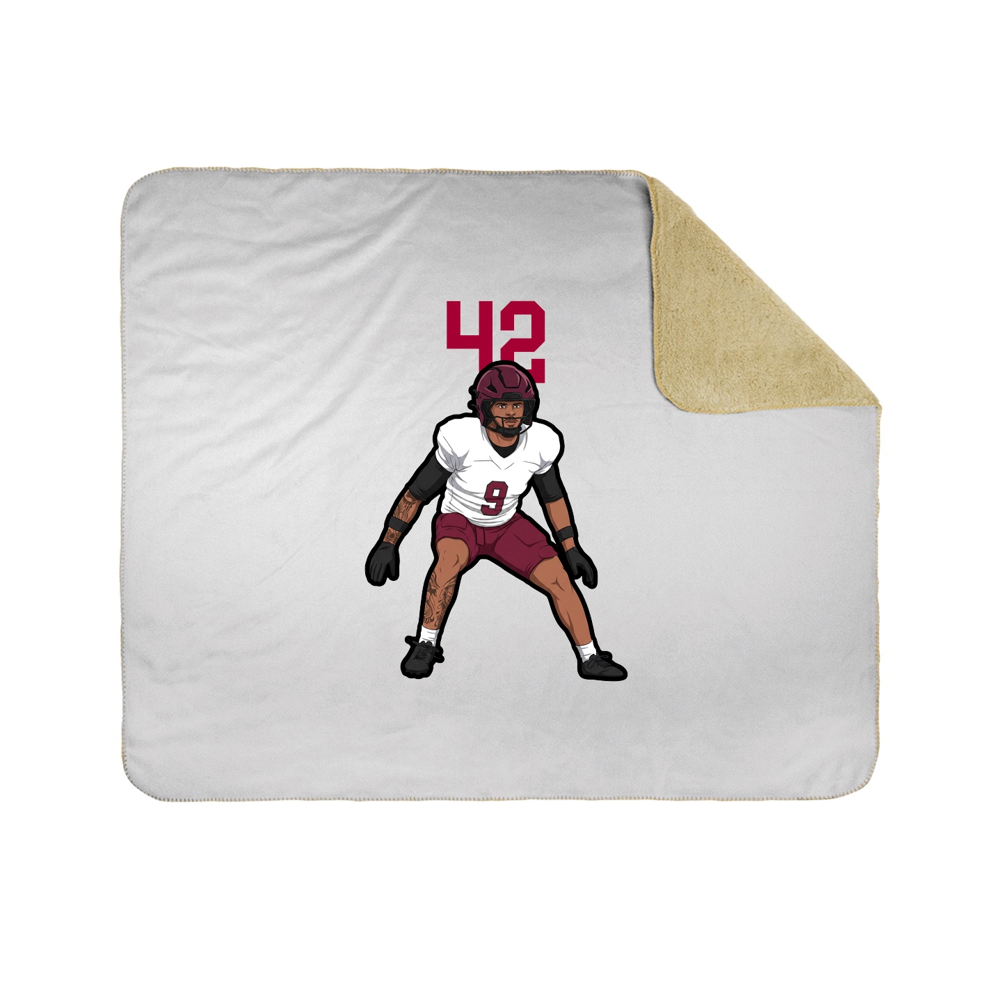 Throw Blanket — Number Top in White