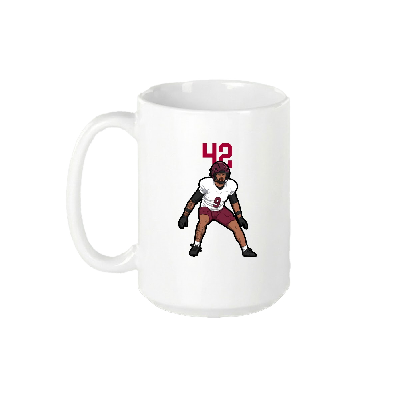 15oz Coffee Mug — Number Top in White