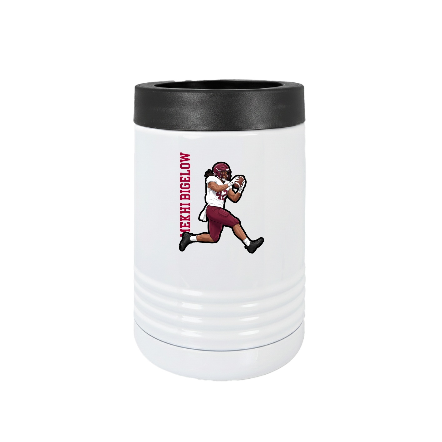 Beverage Holder — Name Vertical in White