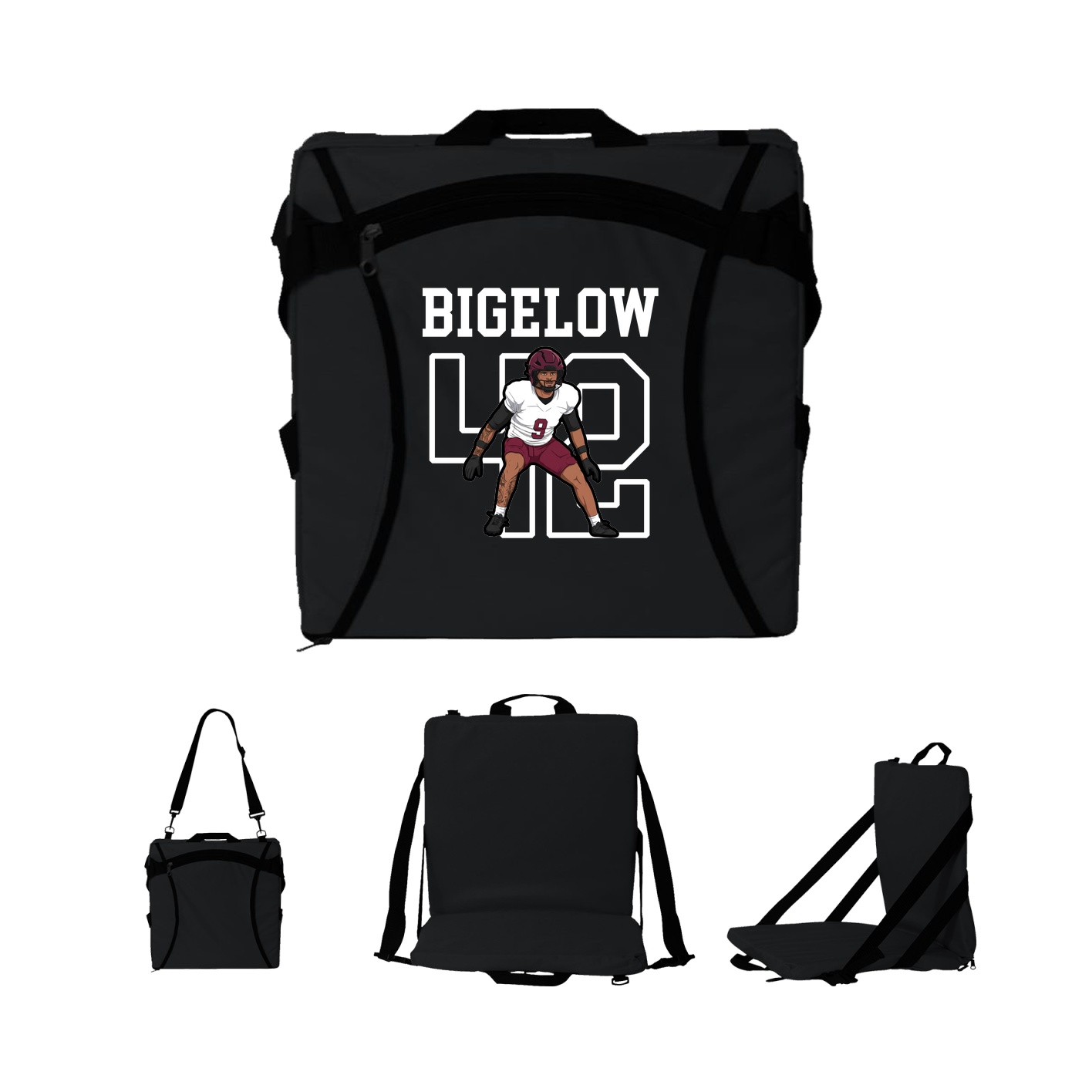 Folding Stadium Seat — Shirsey in Black