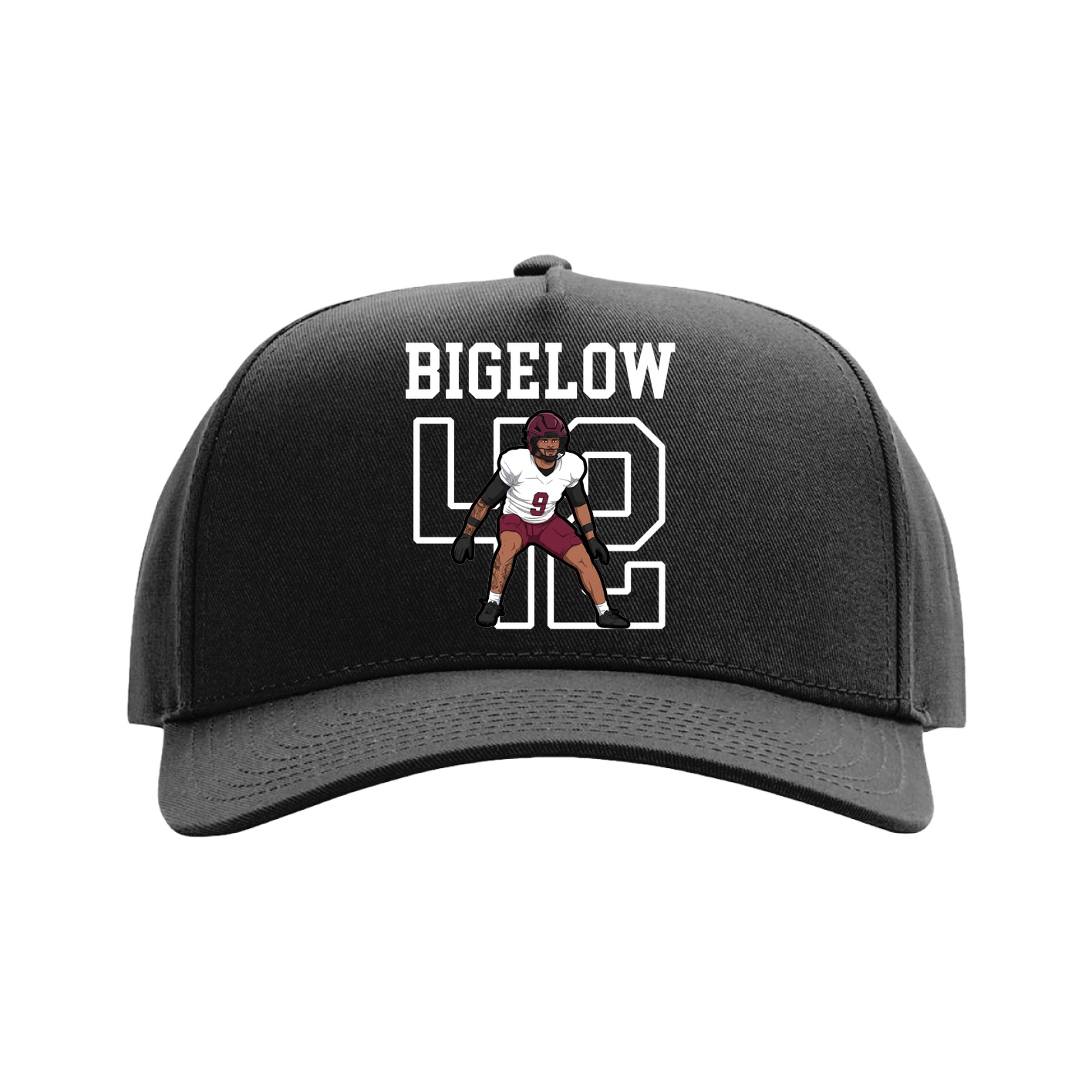 Full Fabric Five-Panel Champ Cap — Shirsey in Black