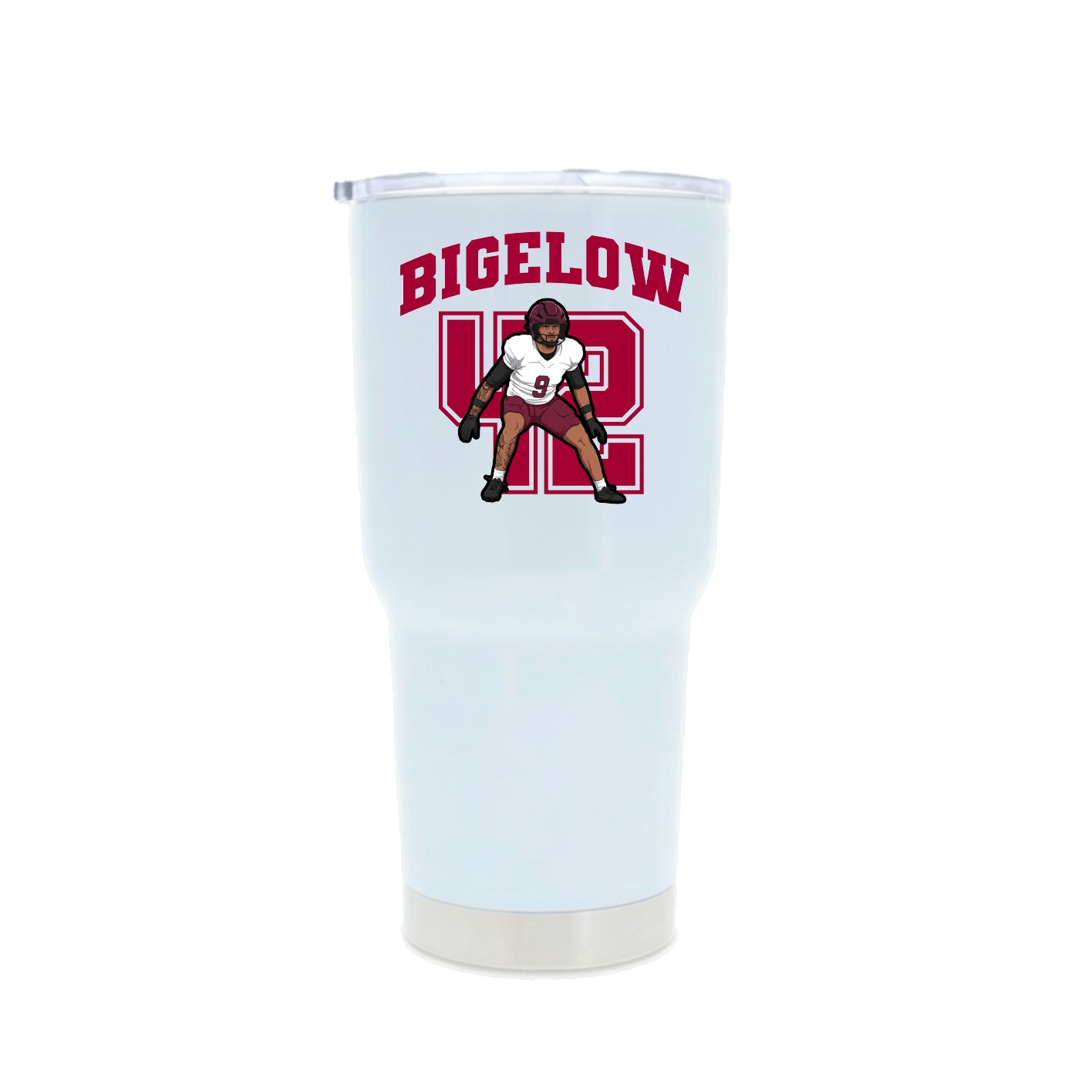 30oz Stainless Steel Tumbler — Number in White