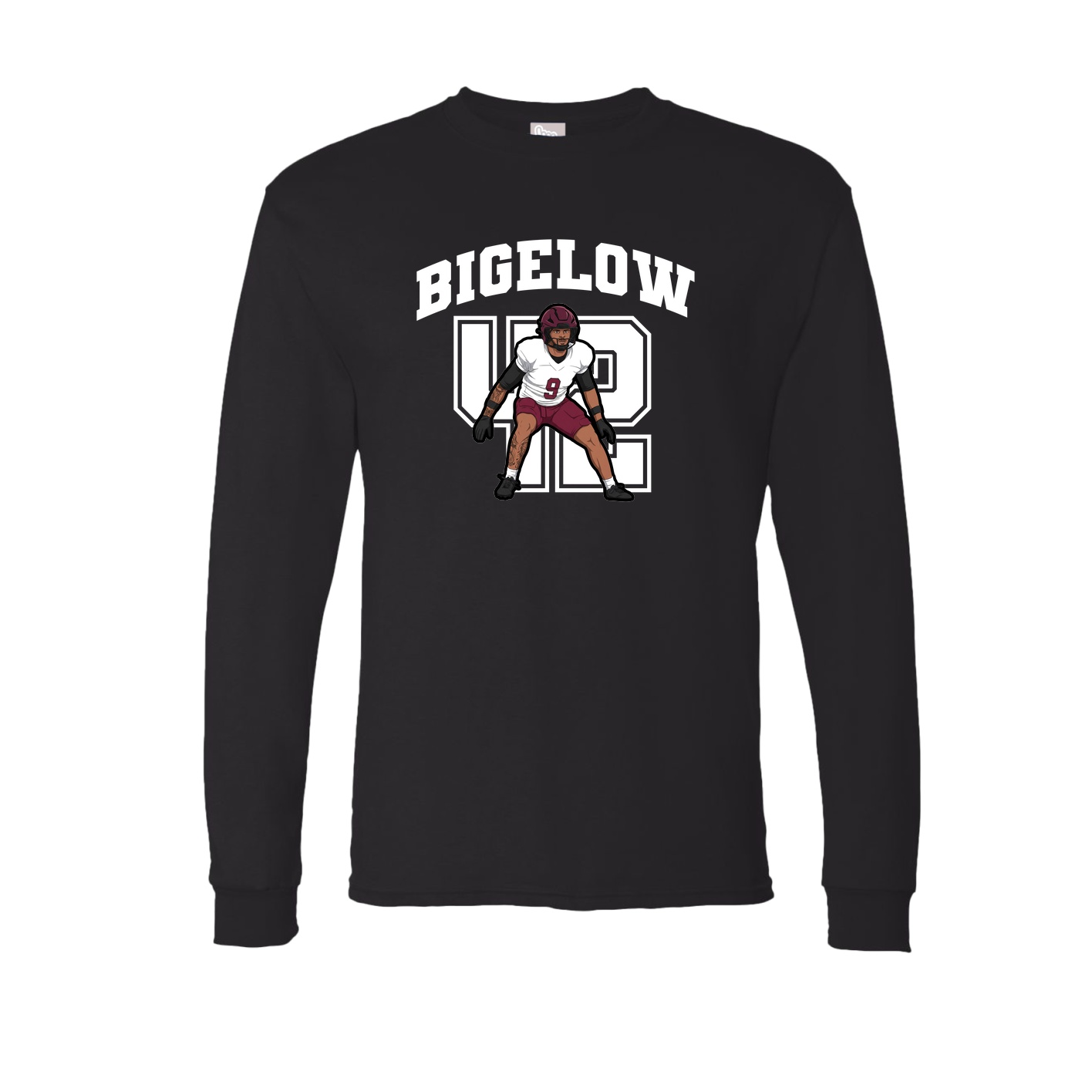 Long Sleeve Tee — Number in Black