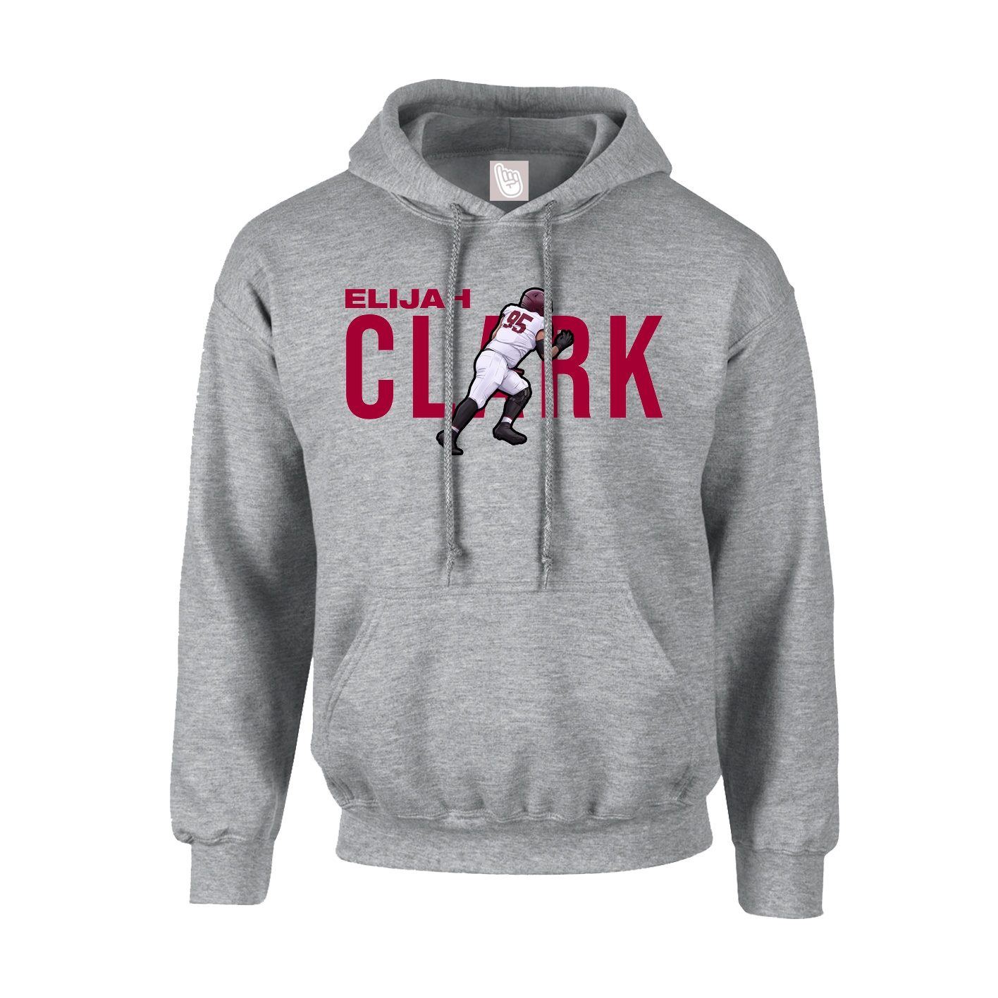 Youth Hoodie — Player Name in Grey