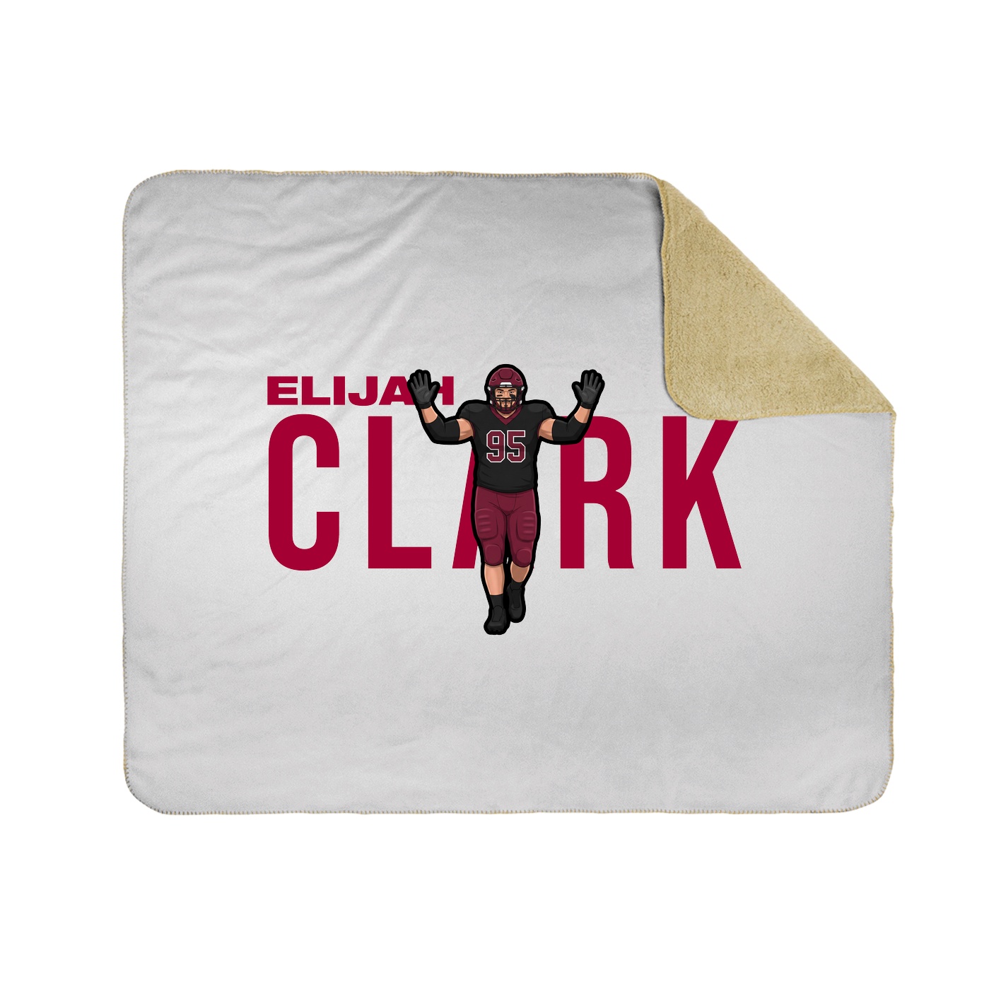 Throw Blanket — Player Name in White