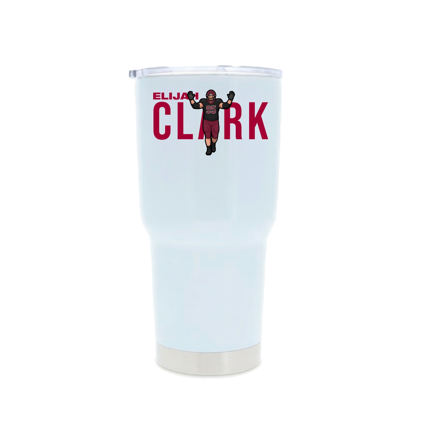 30oz Stainless Steel Tumbler — Player Name in White