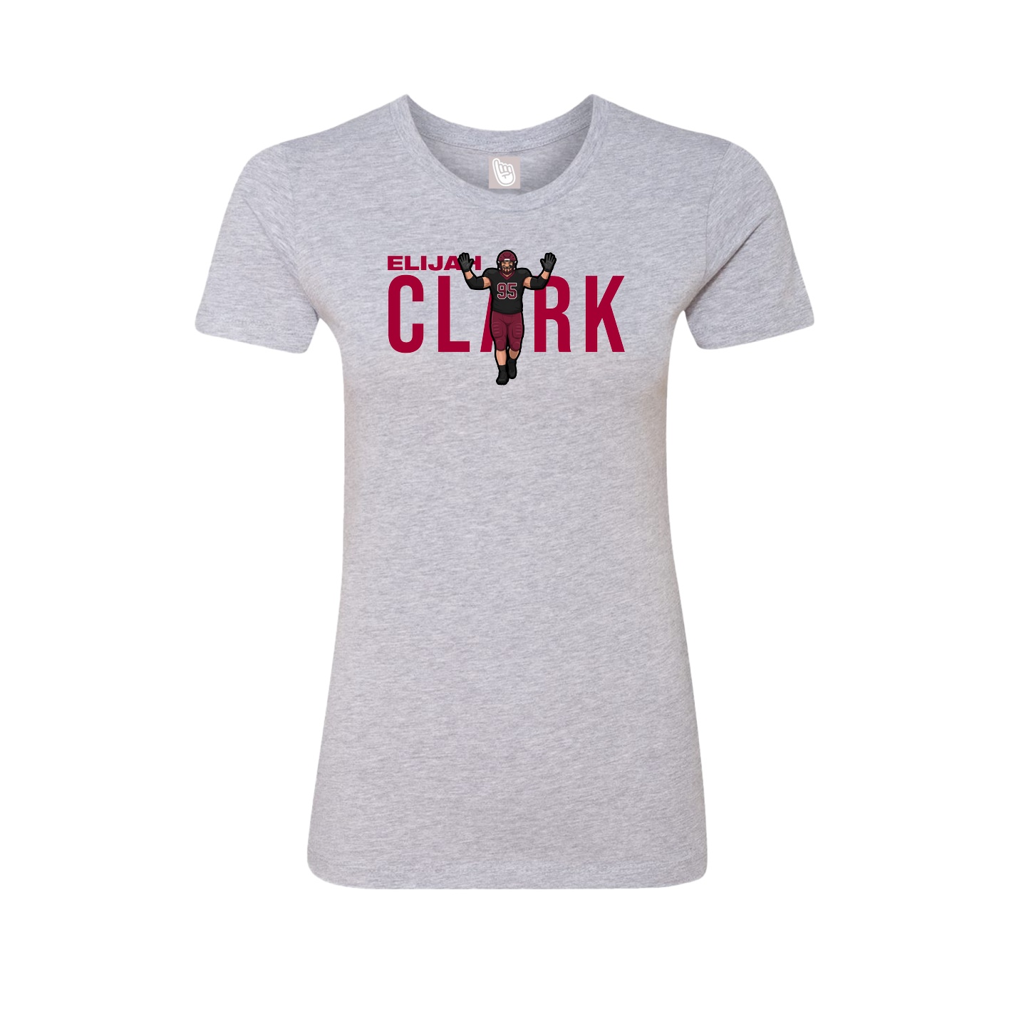 Fitted Women's Tee — Player Name in Grey