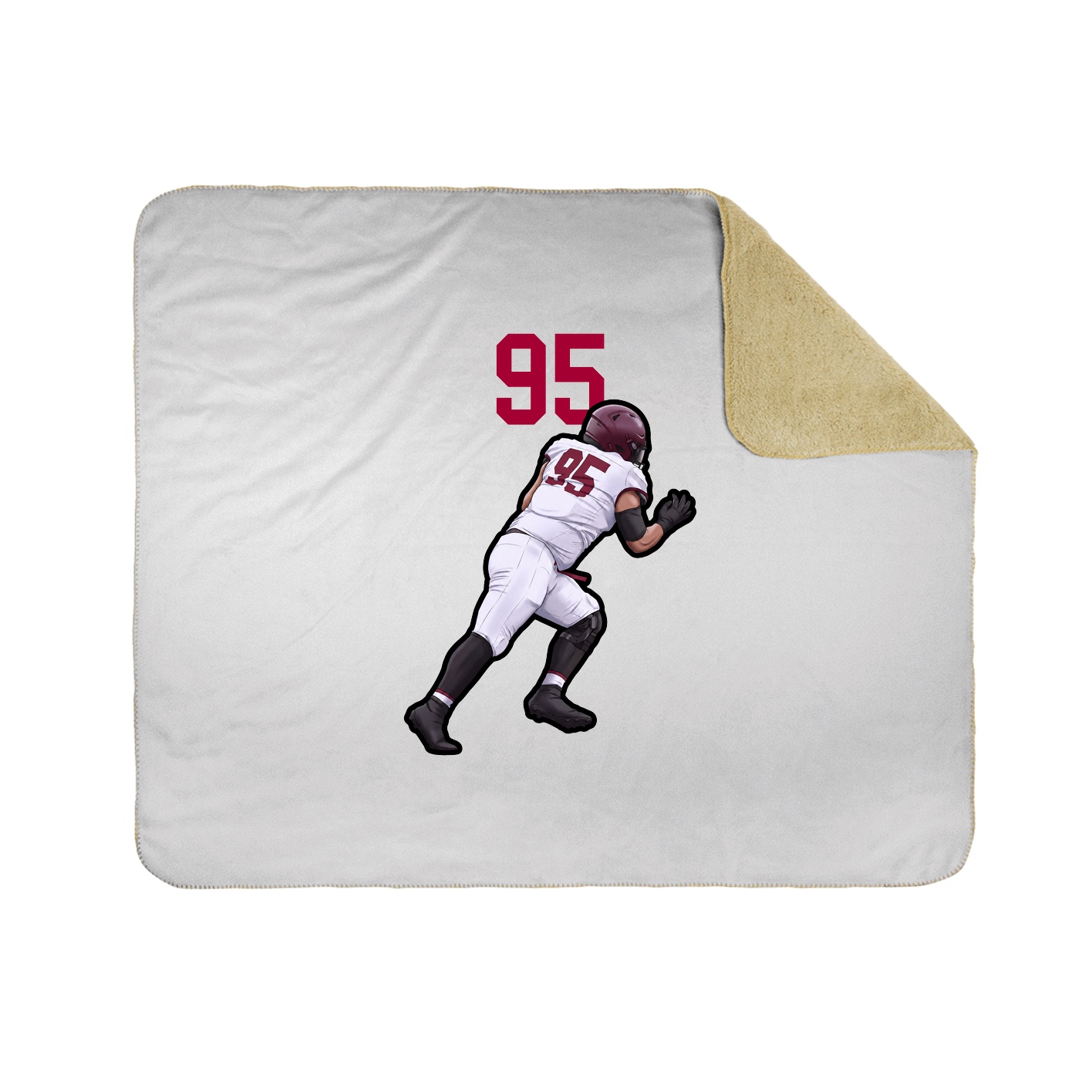 Throw Blanket — Number Top in White