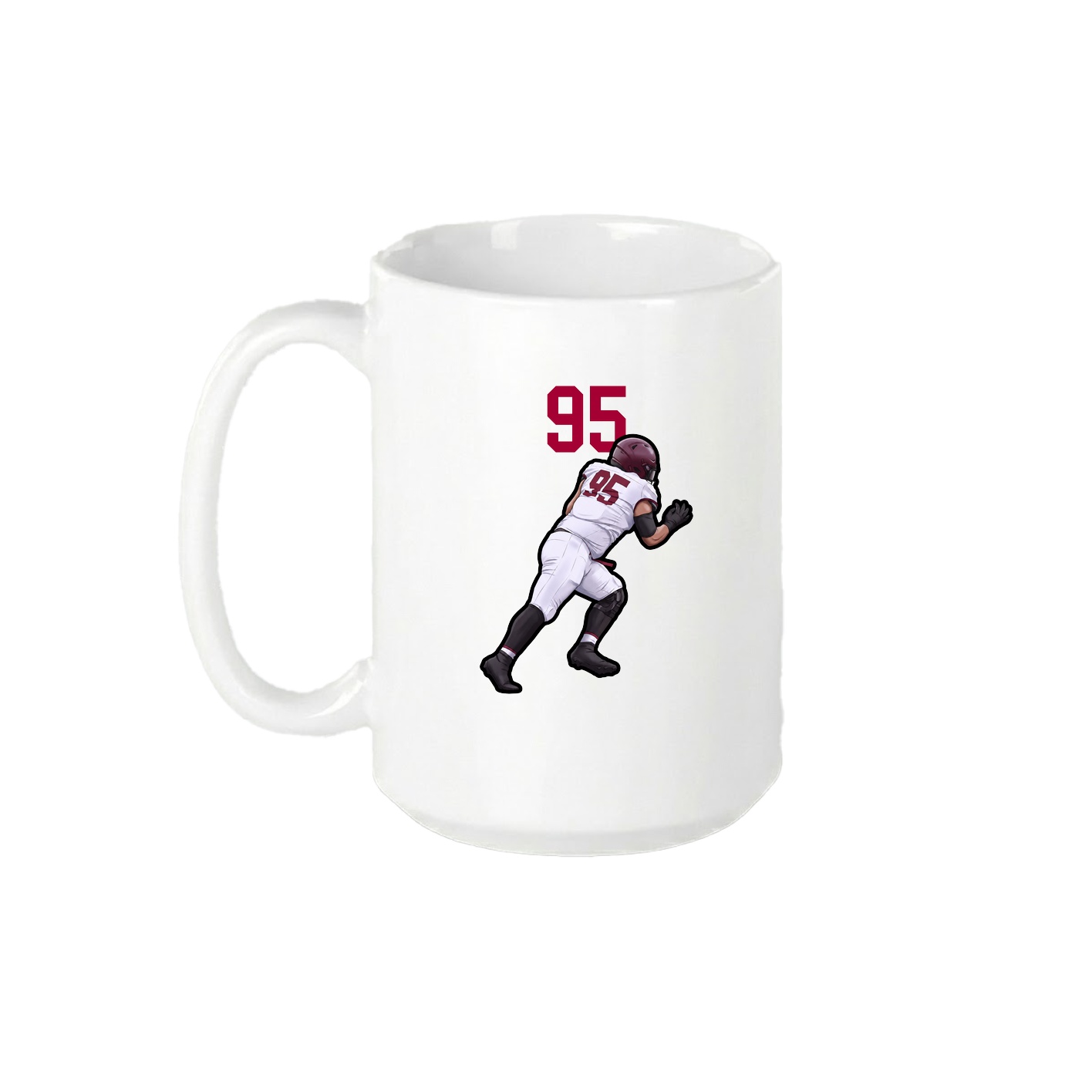 15oz Coffee Mug — Number Top in White