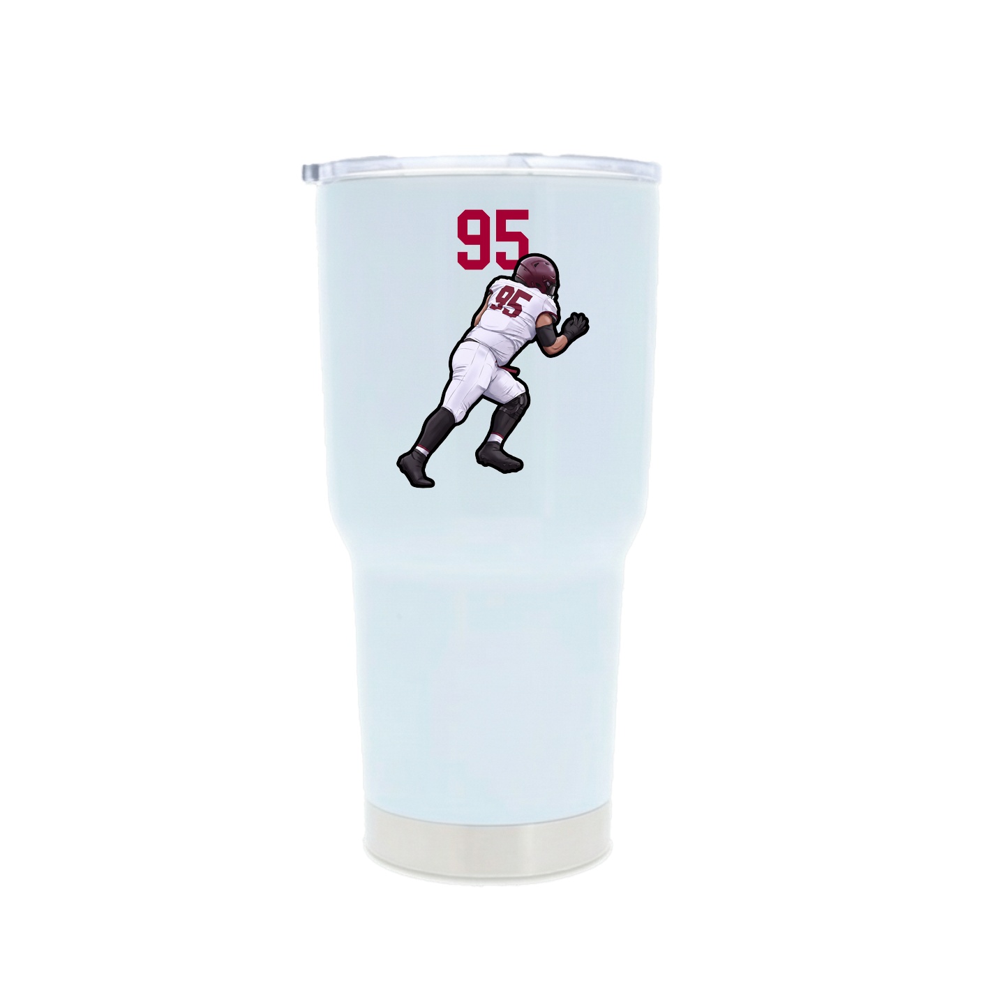 30oz Stainless Steel Tumbler — Number Top in White