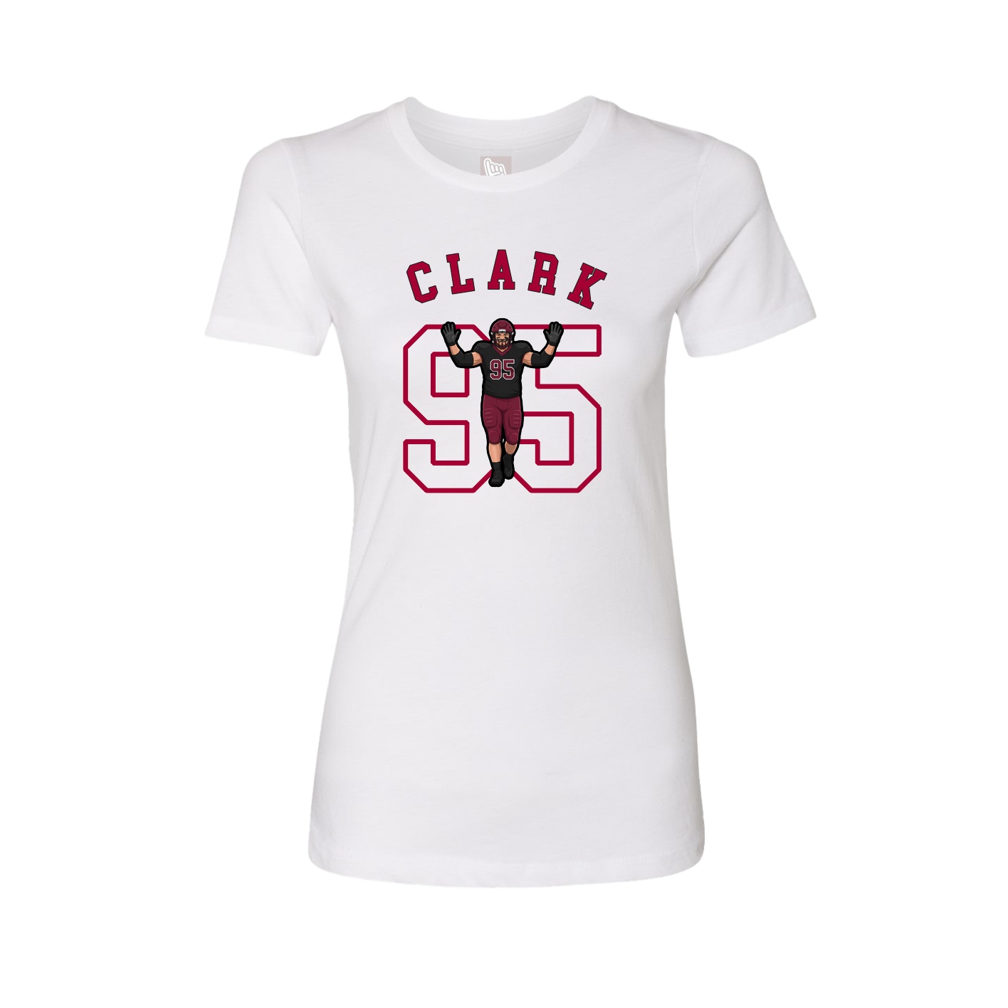 Fitted Women's Tee — Shirsey Arch in White
