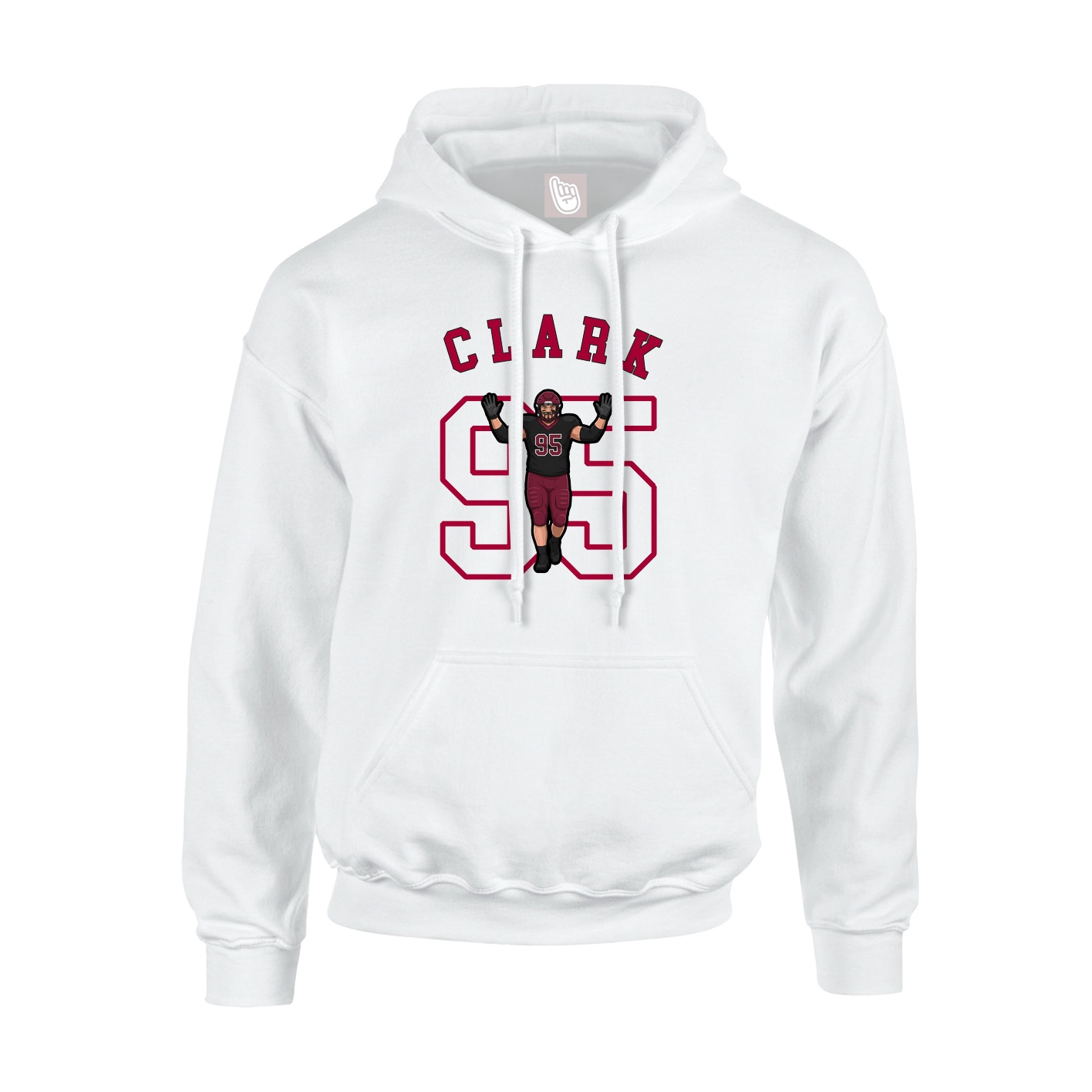 Youth Hoodie — Shirsey Arch in White