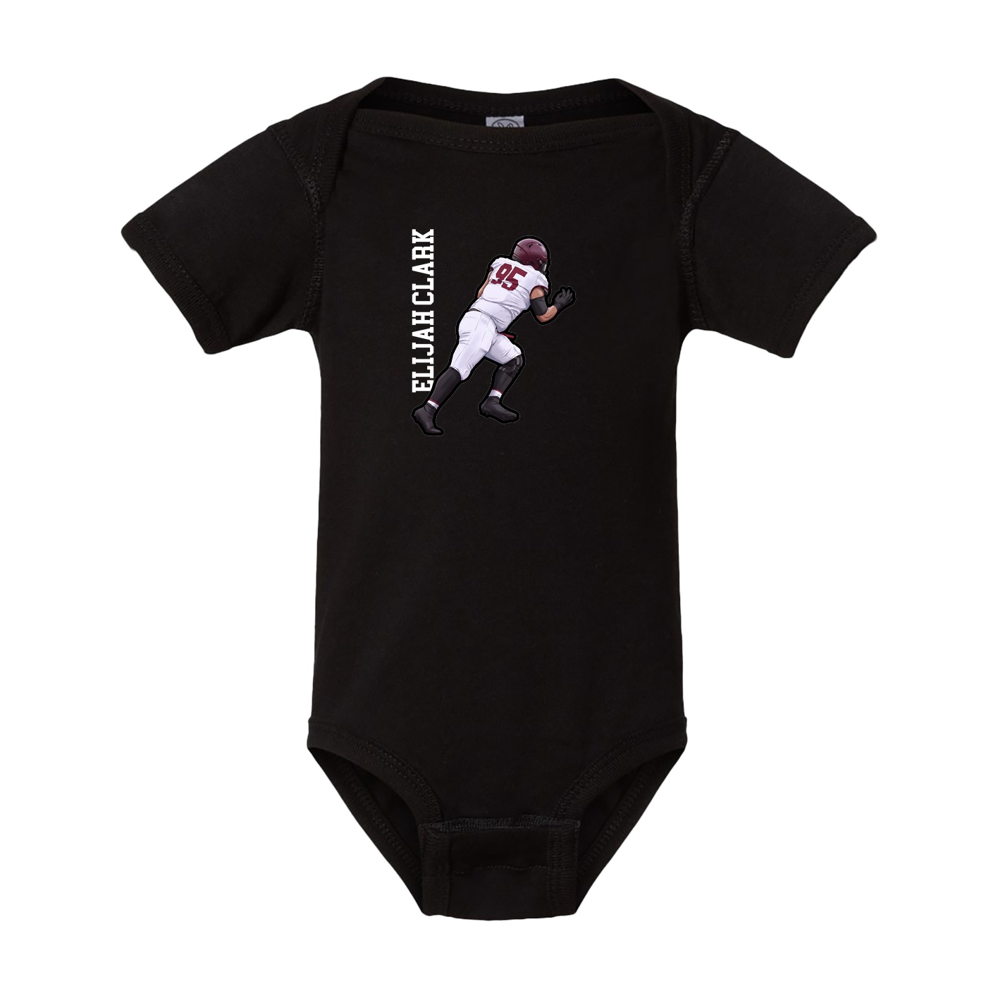 Baby Onesie — Name Vertical in Black