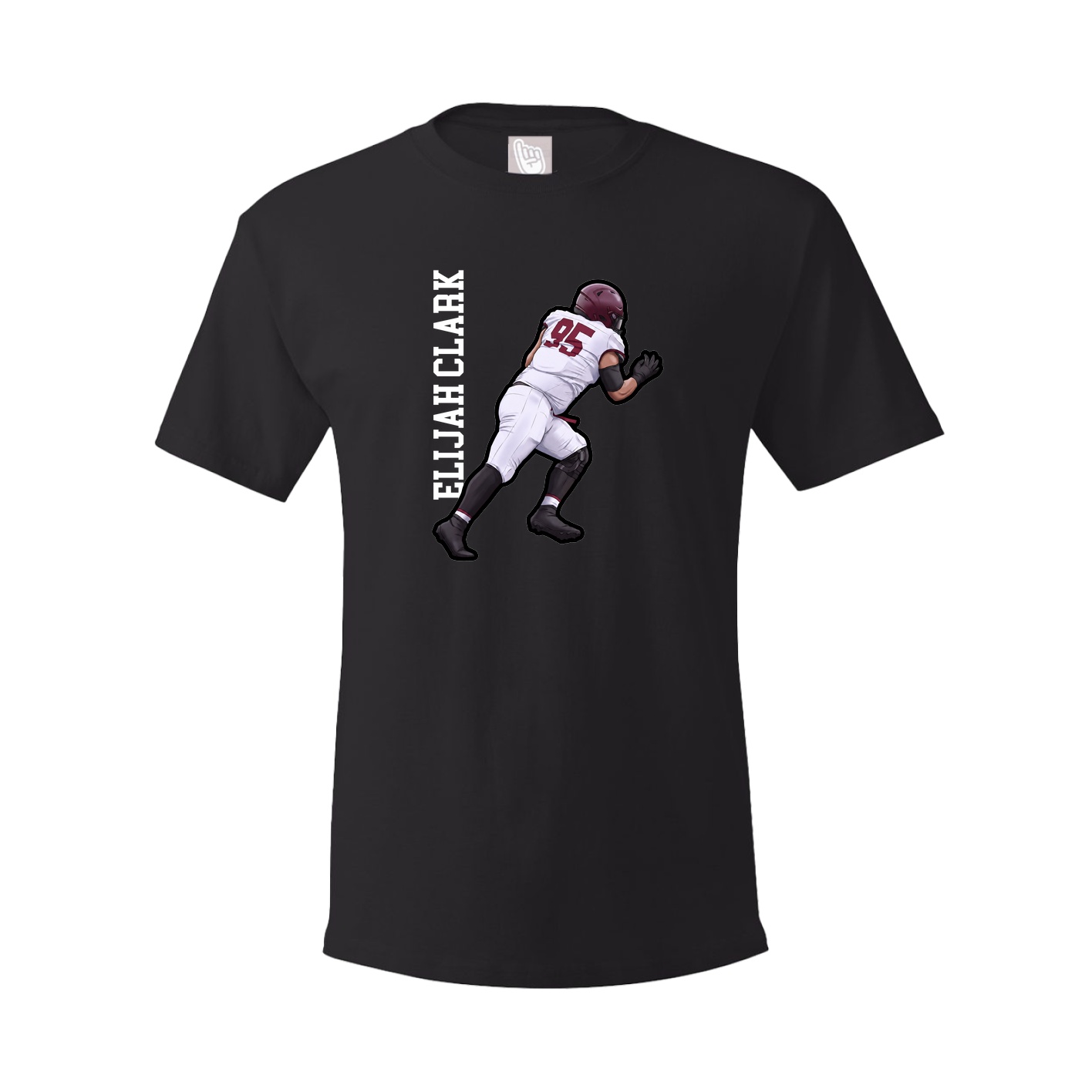 Youth Tee — Name Vertical in Black