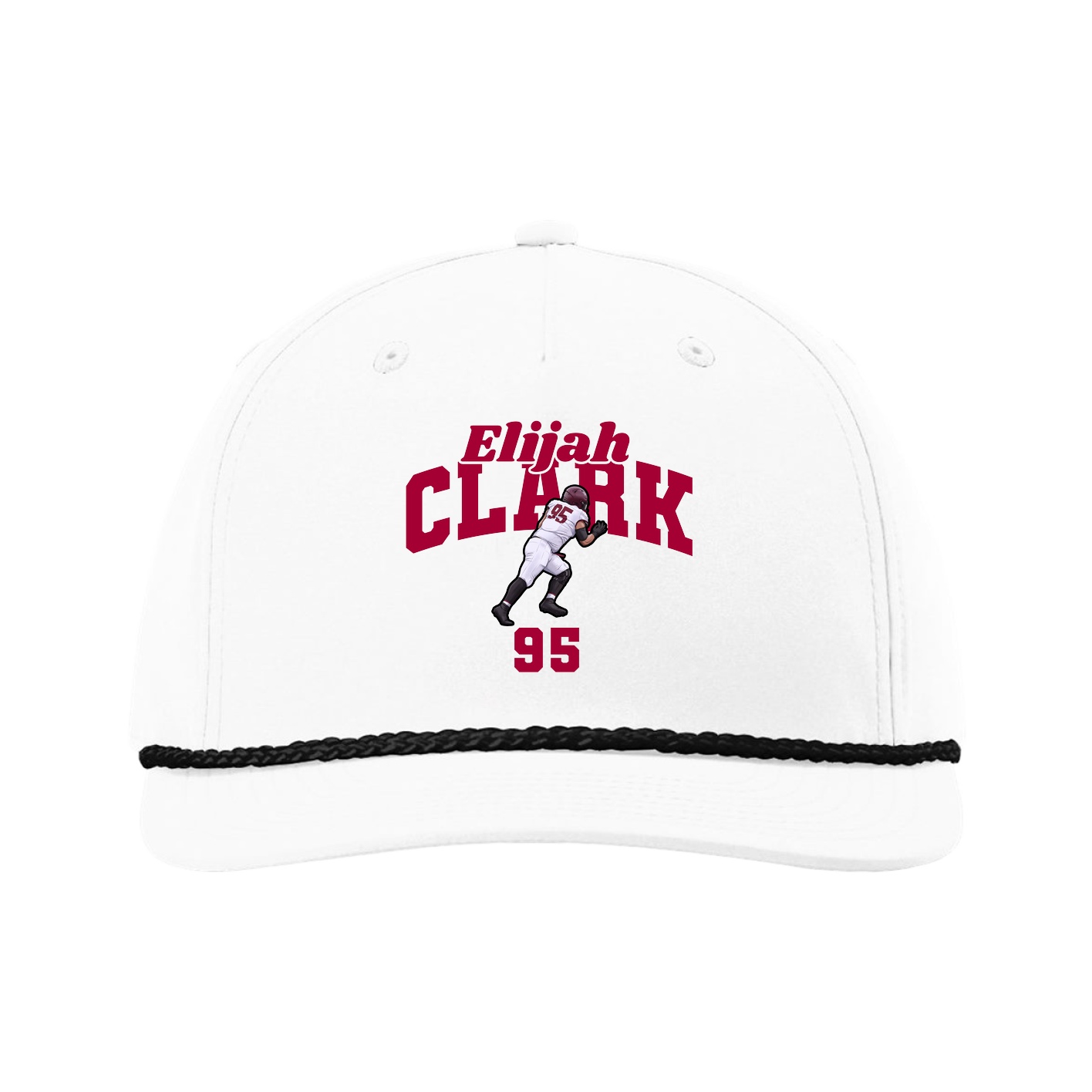 Five-Panel Classic Rope Cap — Signature Arch in White