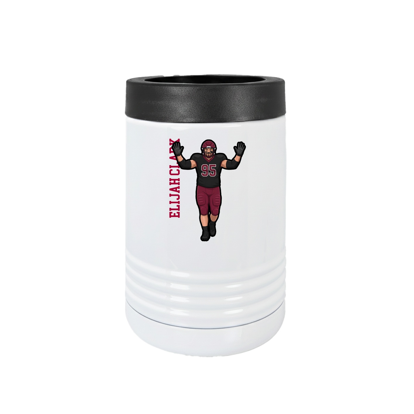 Beverage Holder — Name Vertical in White