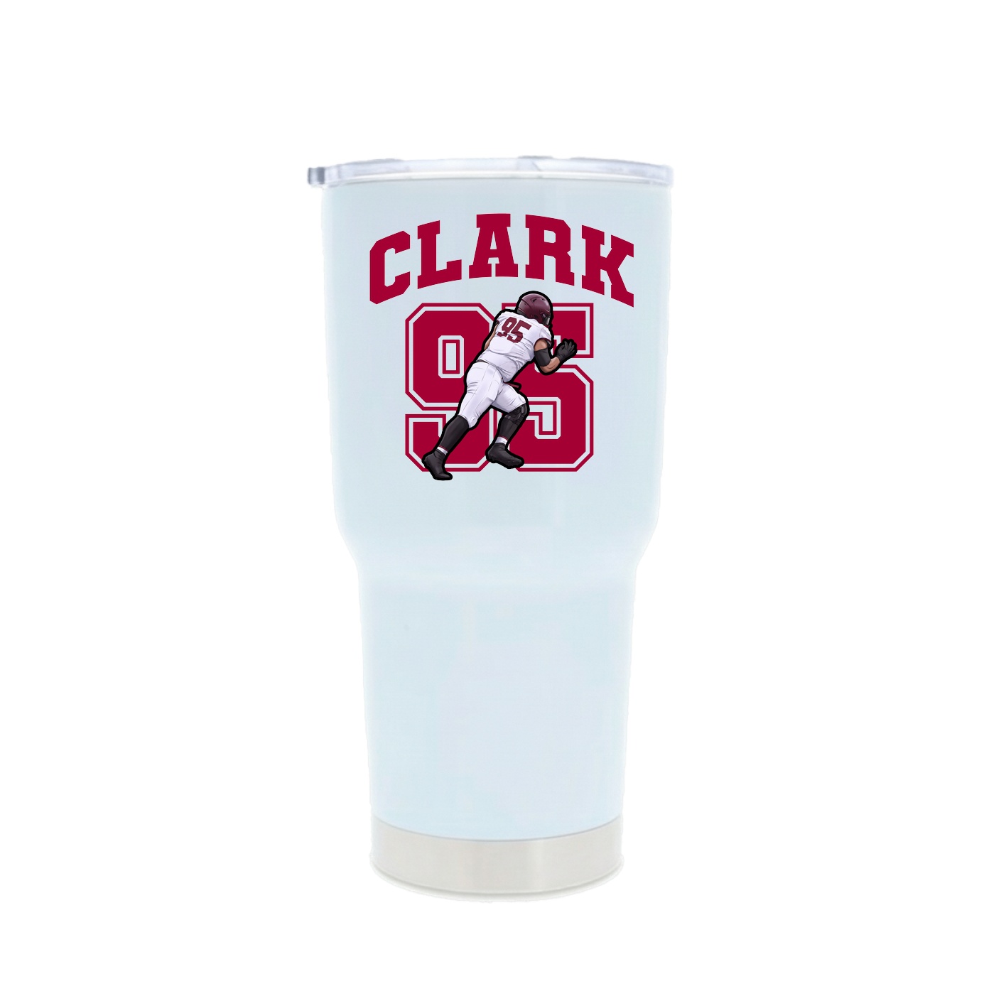 30oz Stainless Steel Tumbler — Number in White