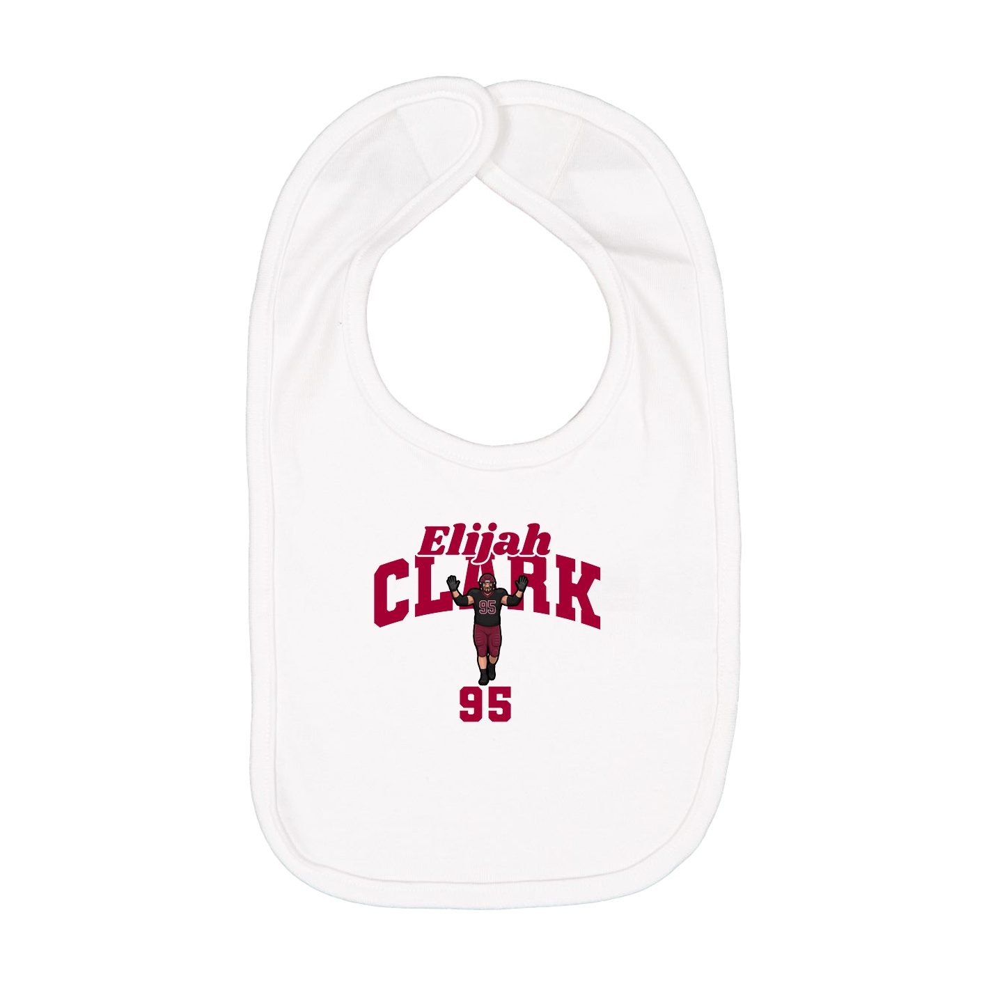 Infant Bib — Signature Arch in White