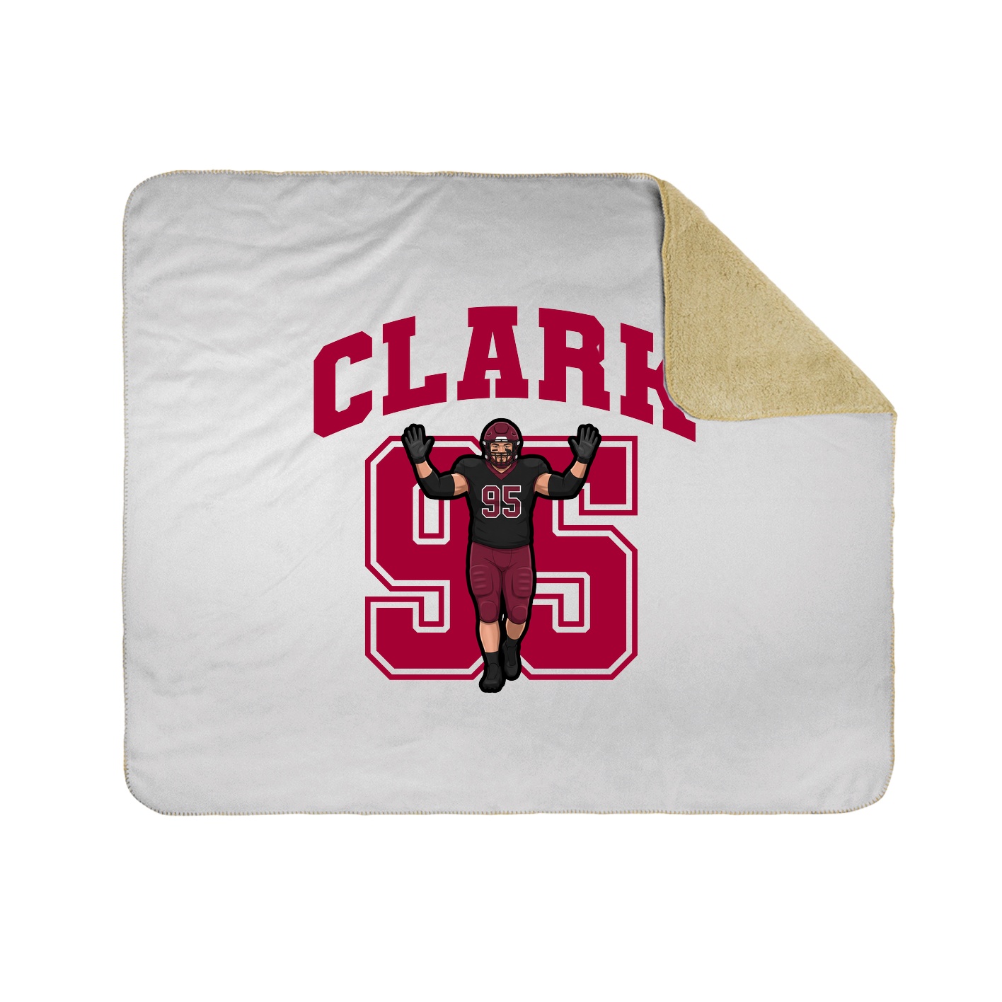 Throw Blanket — Number in White