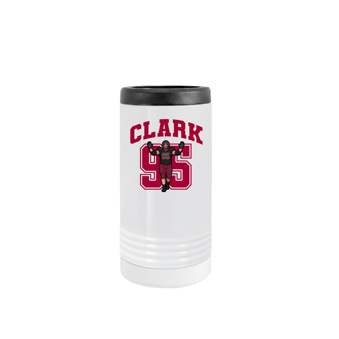 Slim Beverage Holder — Number in White