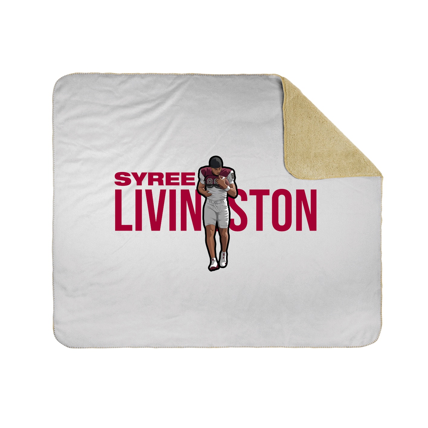 Throw Blanket — Player Name in White