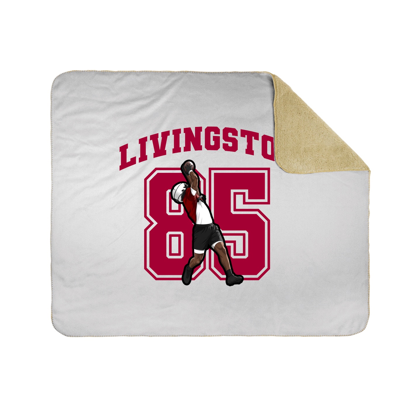 Throw Blanket — Number in White