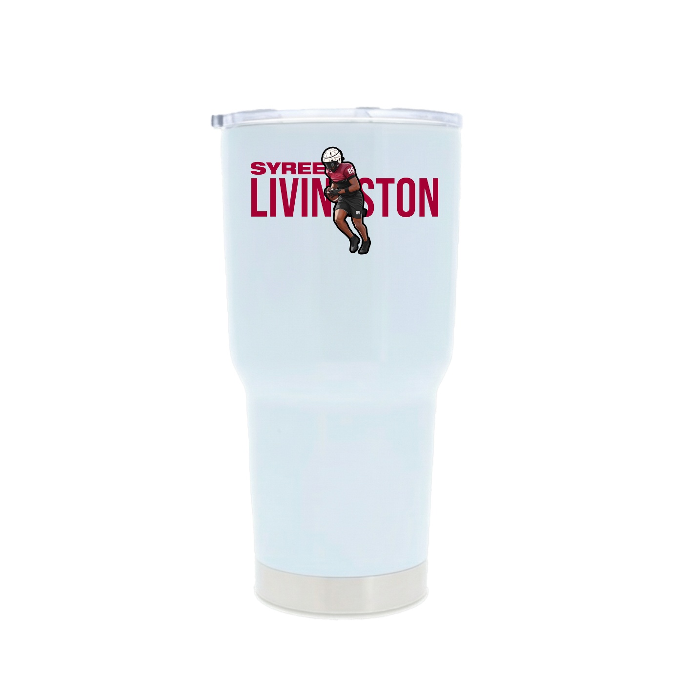 30oz Stainless Steel Tumbler — Player Name in White