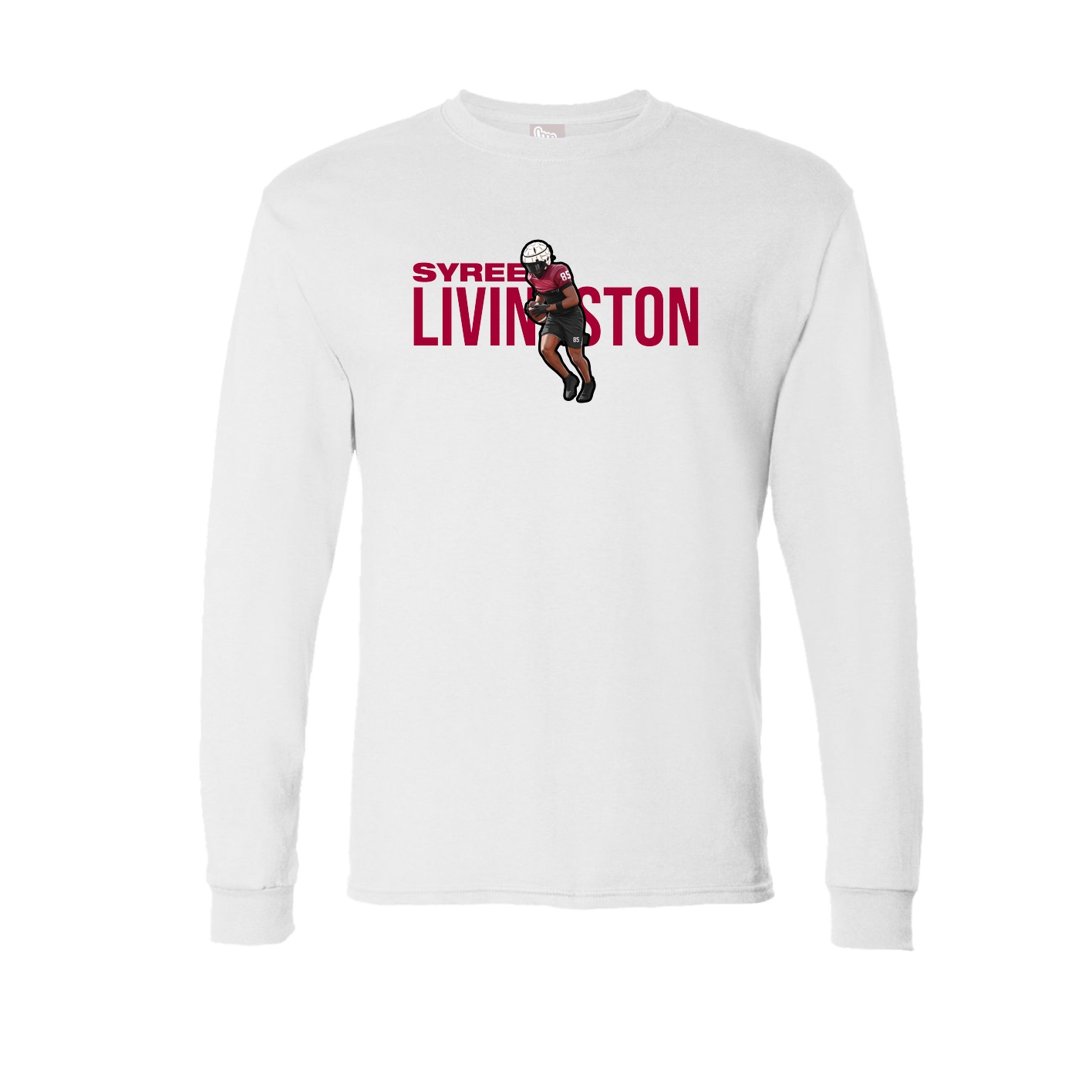Long Sleeve Tee — Player Name in White