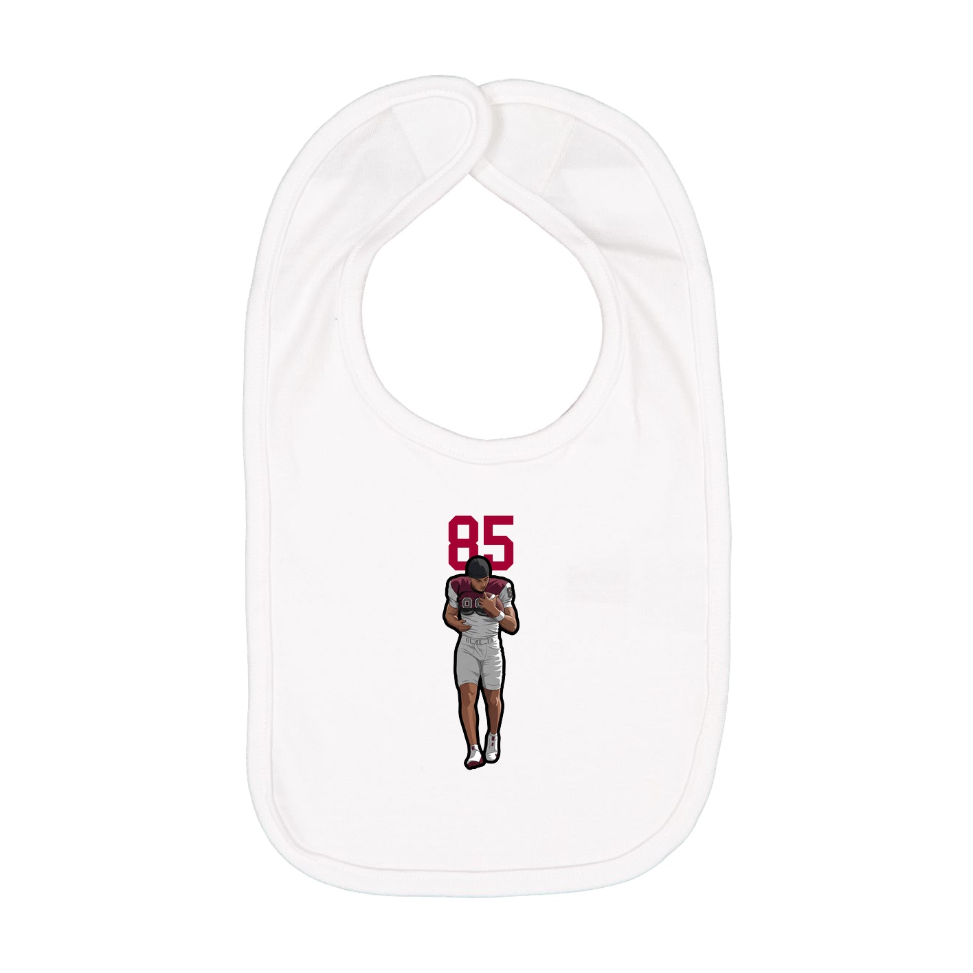 Infant Bib — Number Top in White