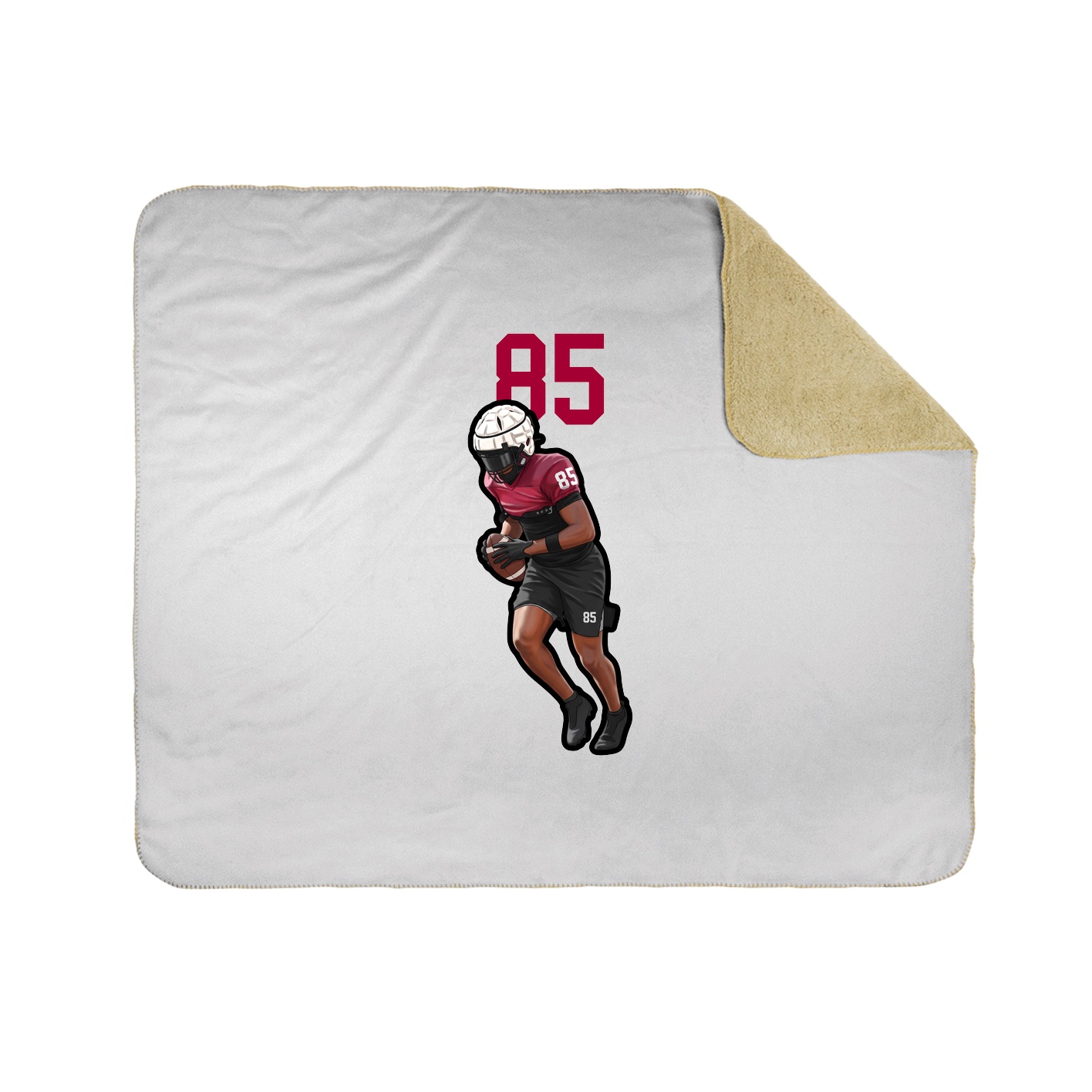 Throw Blanket — Number Top in White