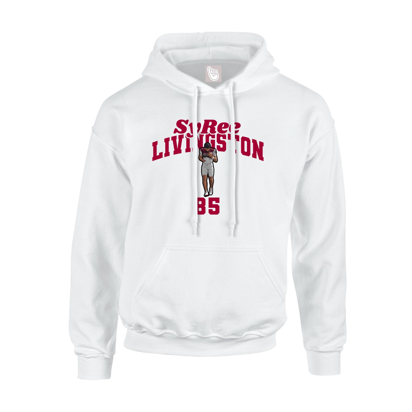 Hoodie — Signature Arch in White