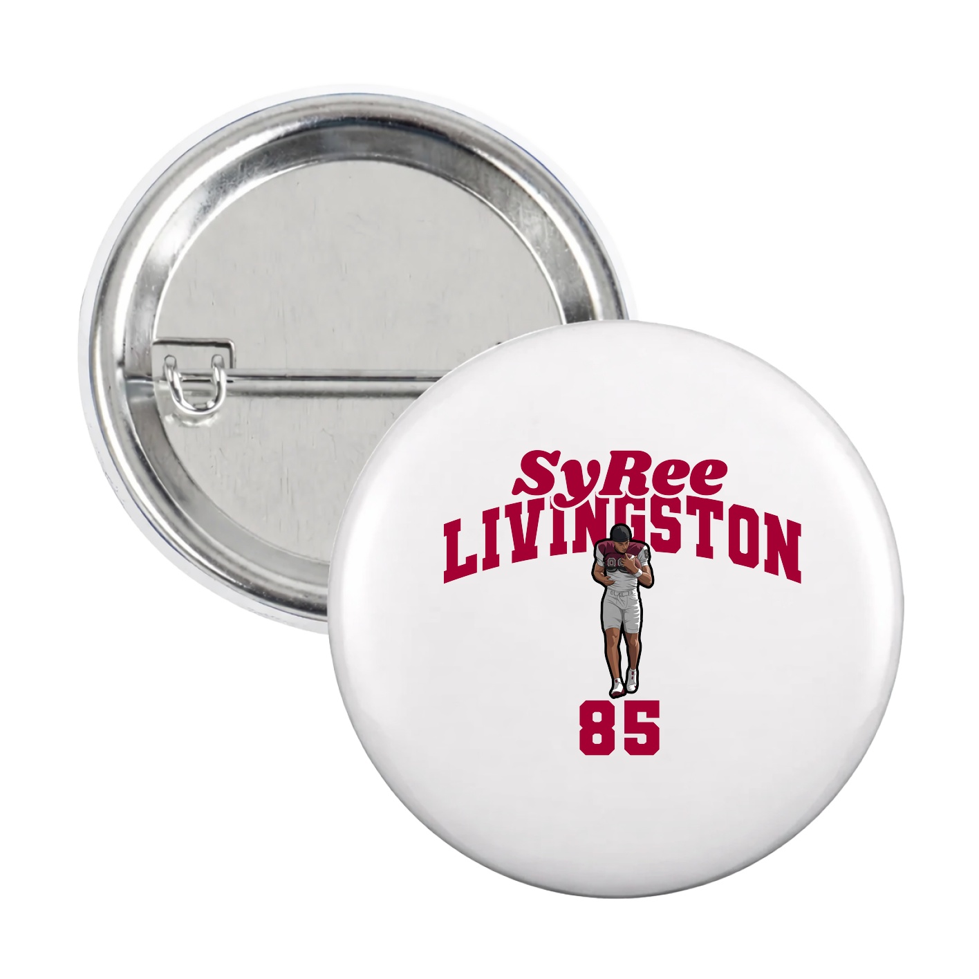 Game Day Button — Signature Arch in White