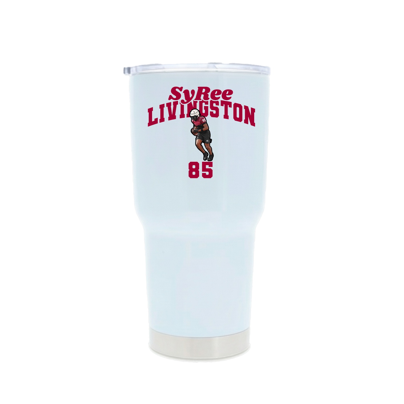 30oz Stainless Steel Tumbler — Signature Arch in White