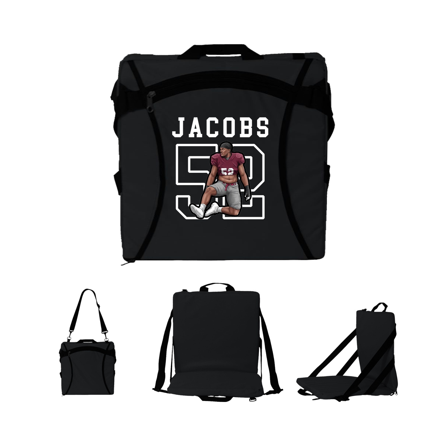 Folding Stadium Seat — Shirsey in Black