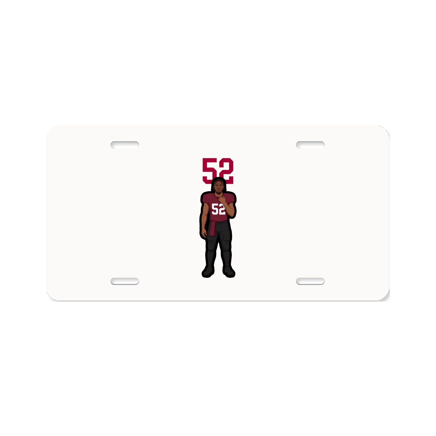 License Plate — Number Top in Classic