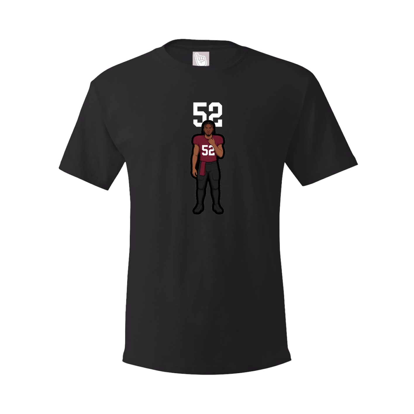 Youth Tee — Number Top in Black