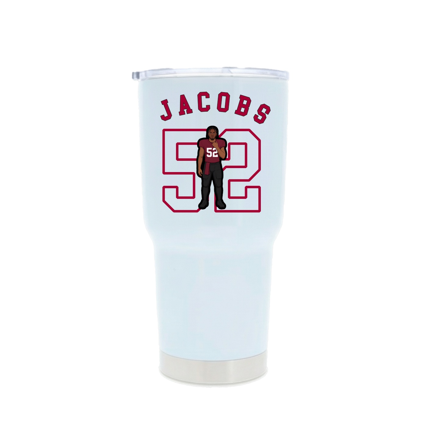 30oz Stainless Steel Tumbler — Shirsey Arch in White