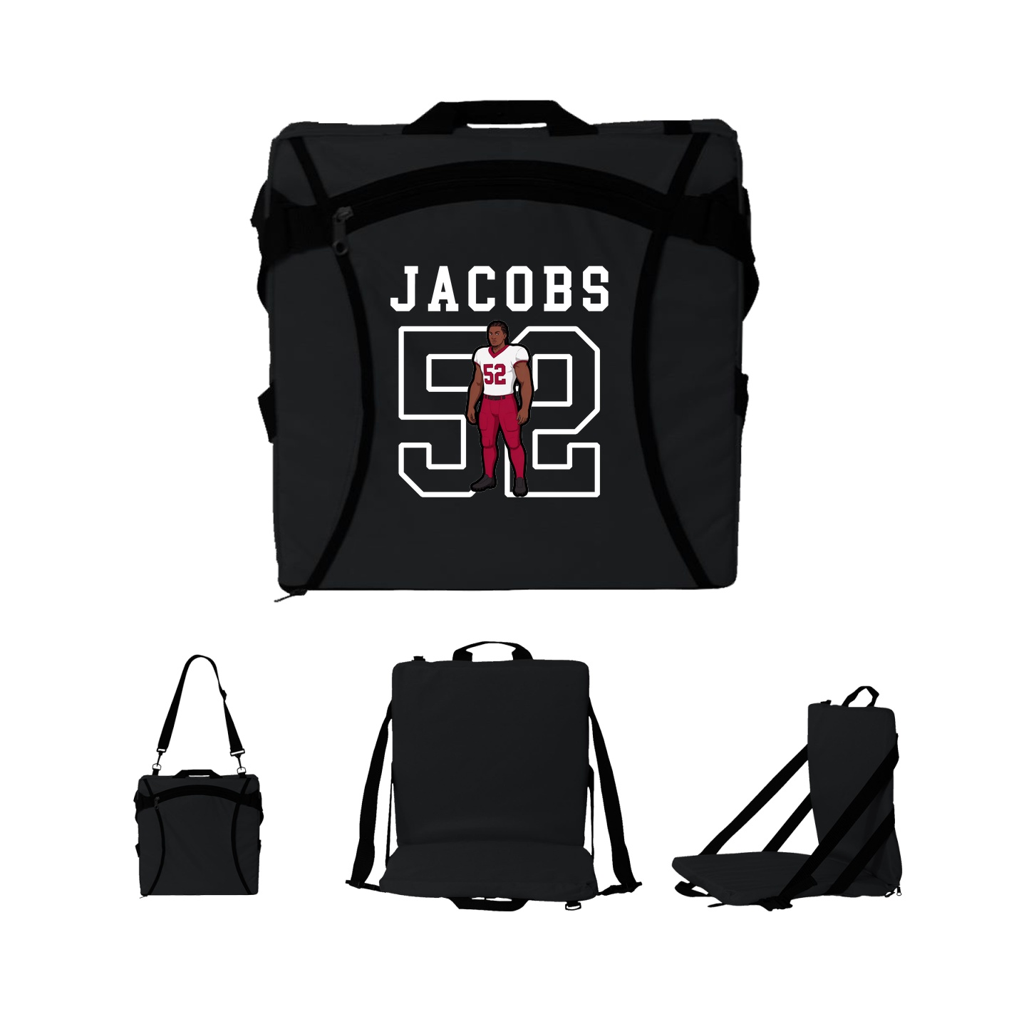 Folding Stadium Seat — Shirsey in Black