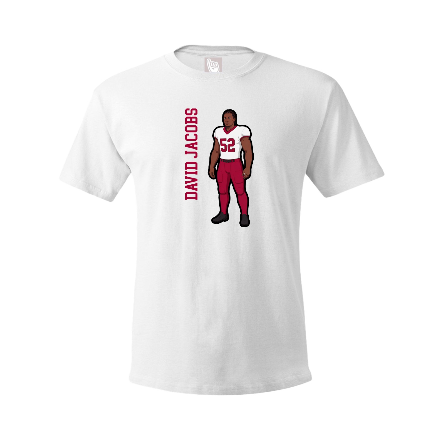 Tee — Name Vertical in White