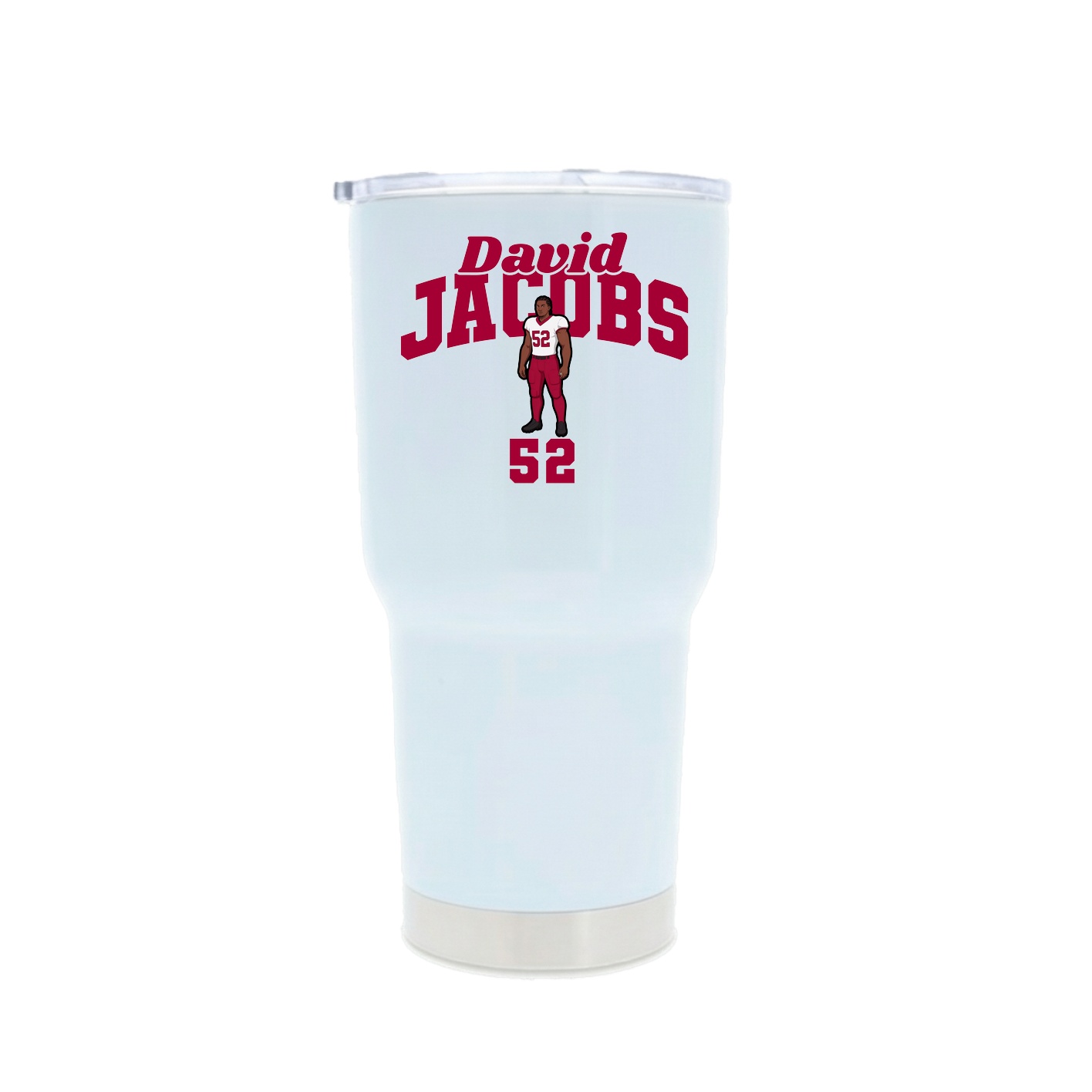 30oz Stainless Steel Tumbler — Signature Arch in White